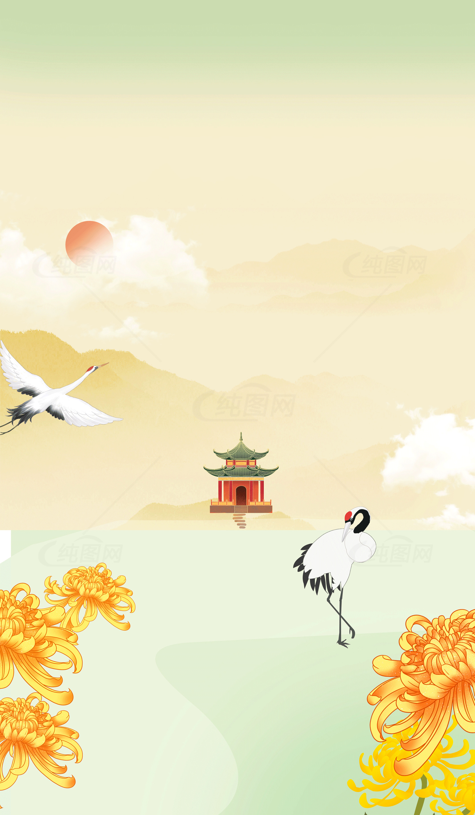 中国传统山水画风景壁纸素材