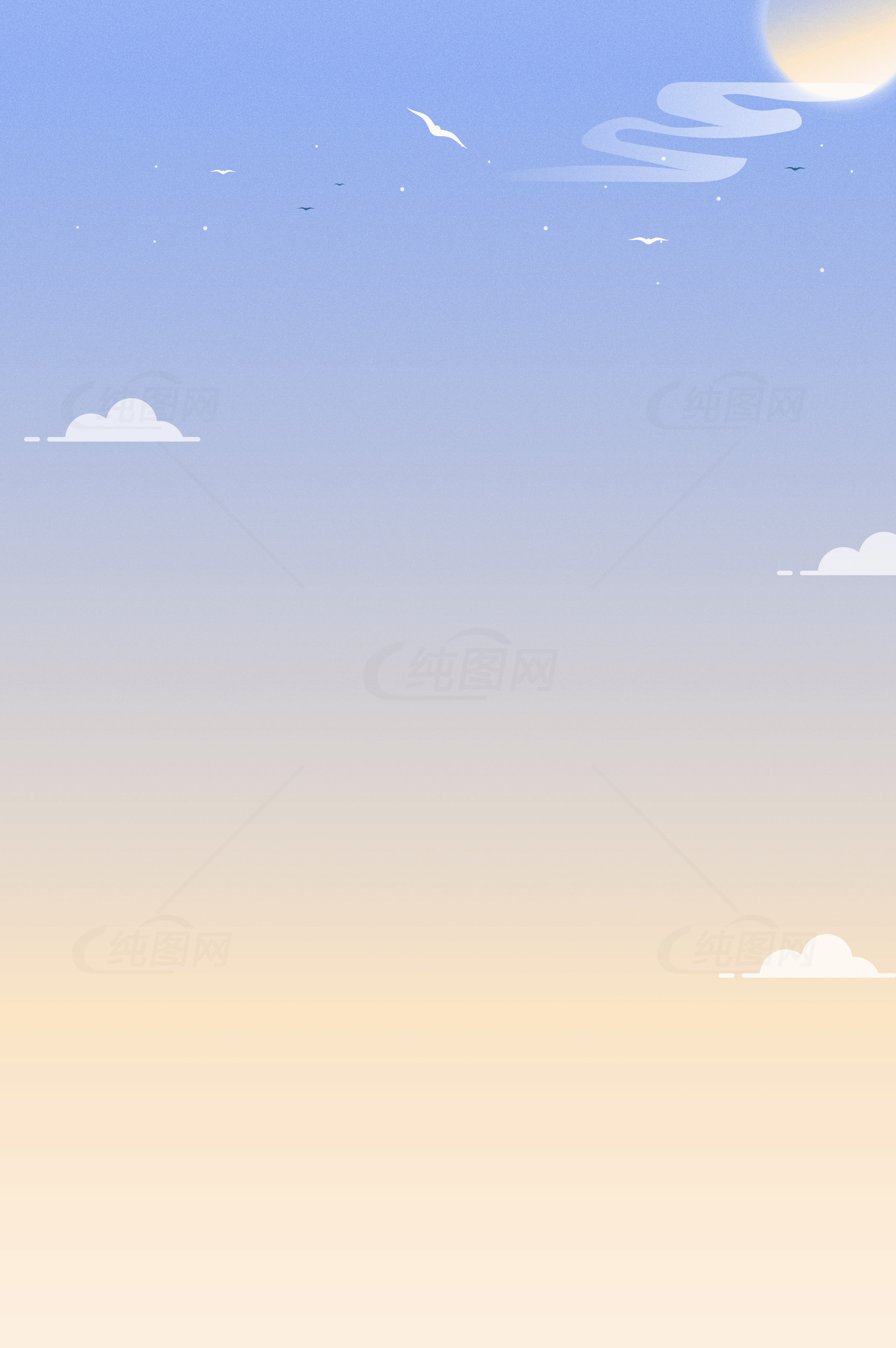 清晨的天空背景图片素材
