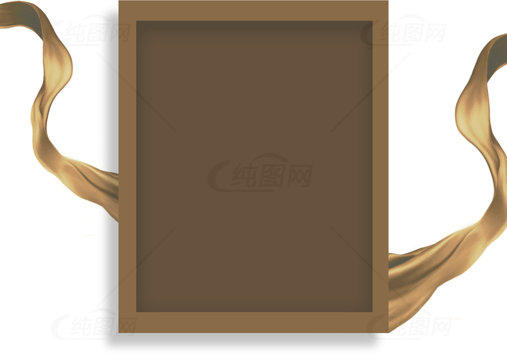 优雅的棕色相框设计素材
