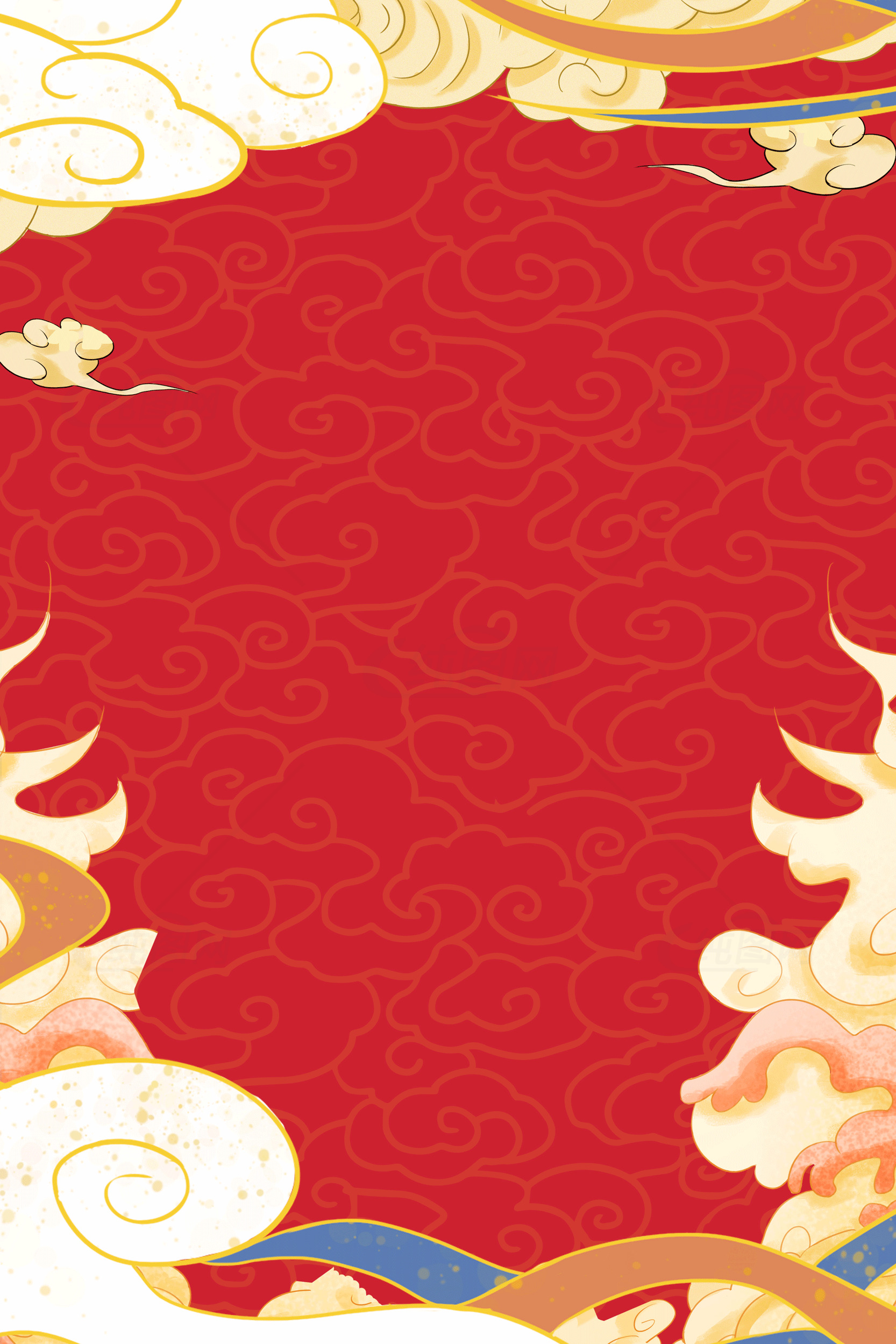 中国风红色背景设计素材