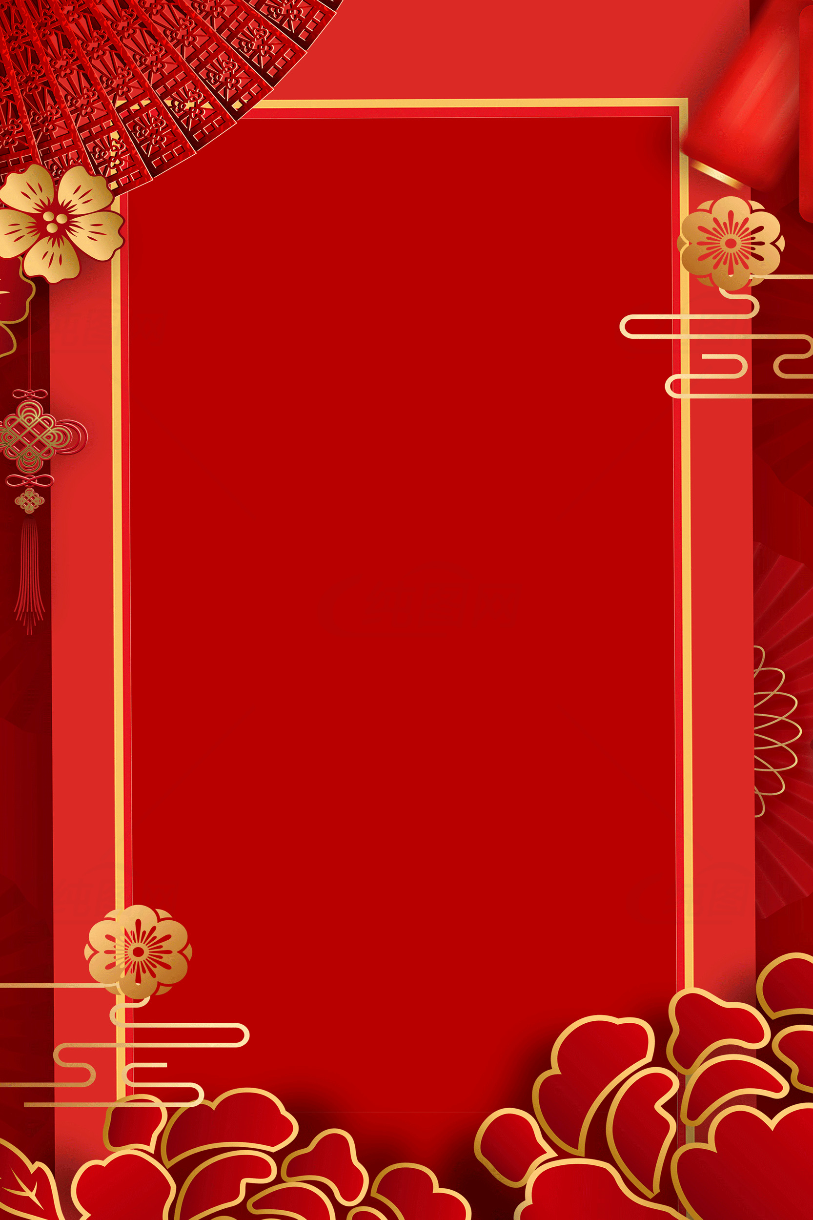 红色中国风背景设计素材下载