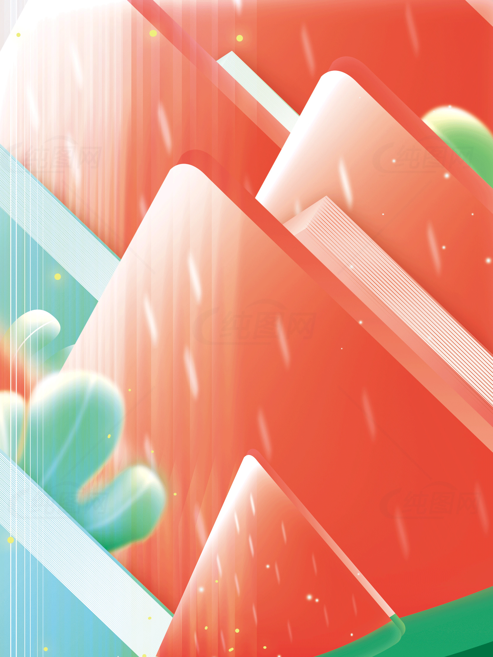 抽象西瓜艺术插画素材