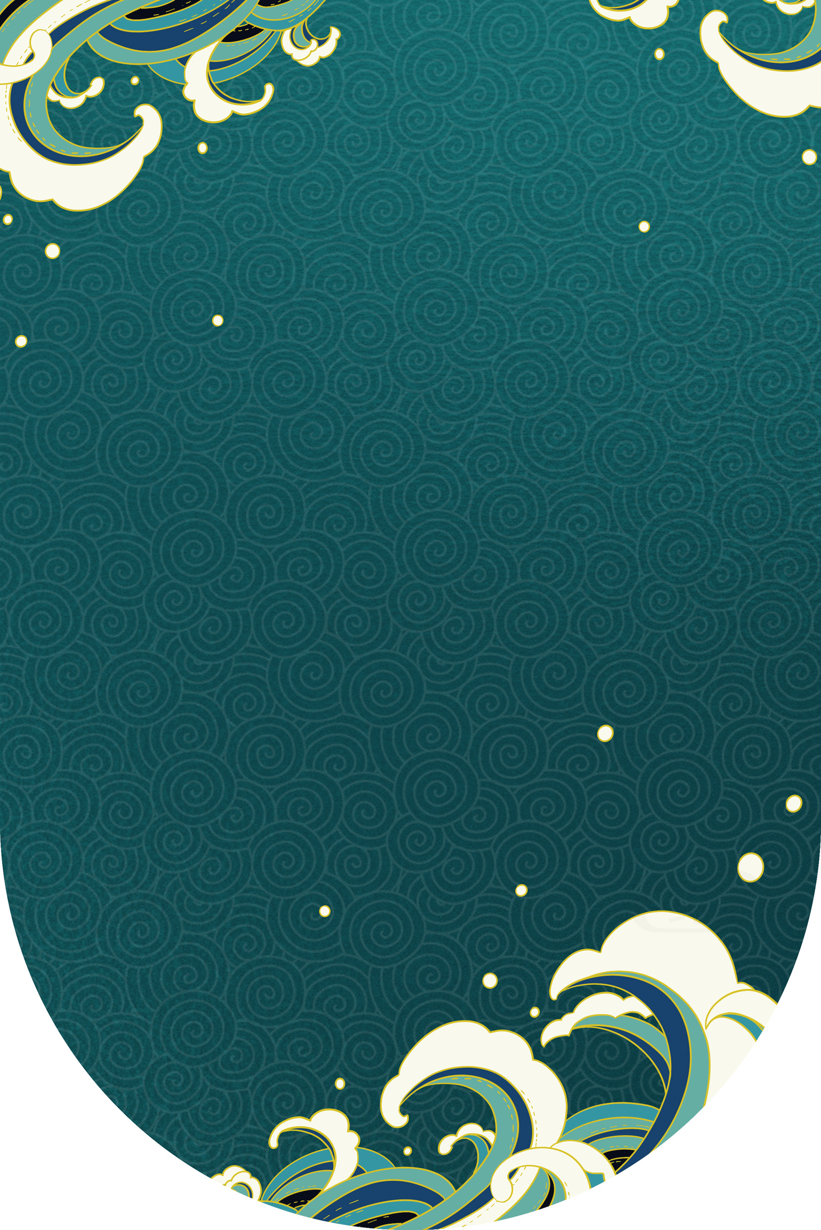 复古海浪背景设计素材