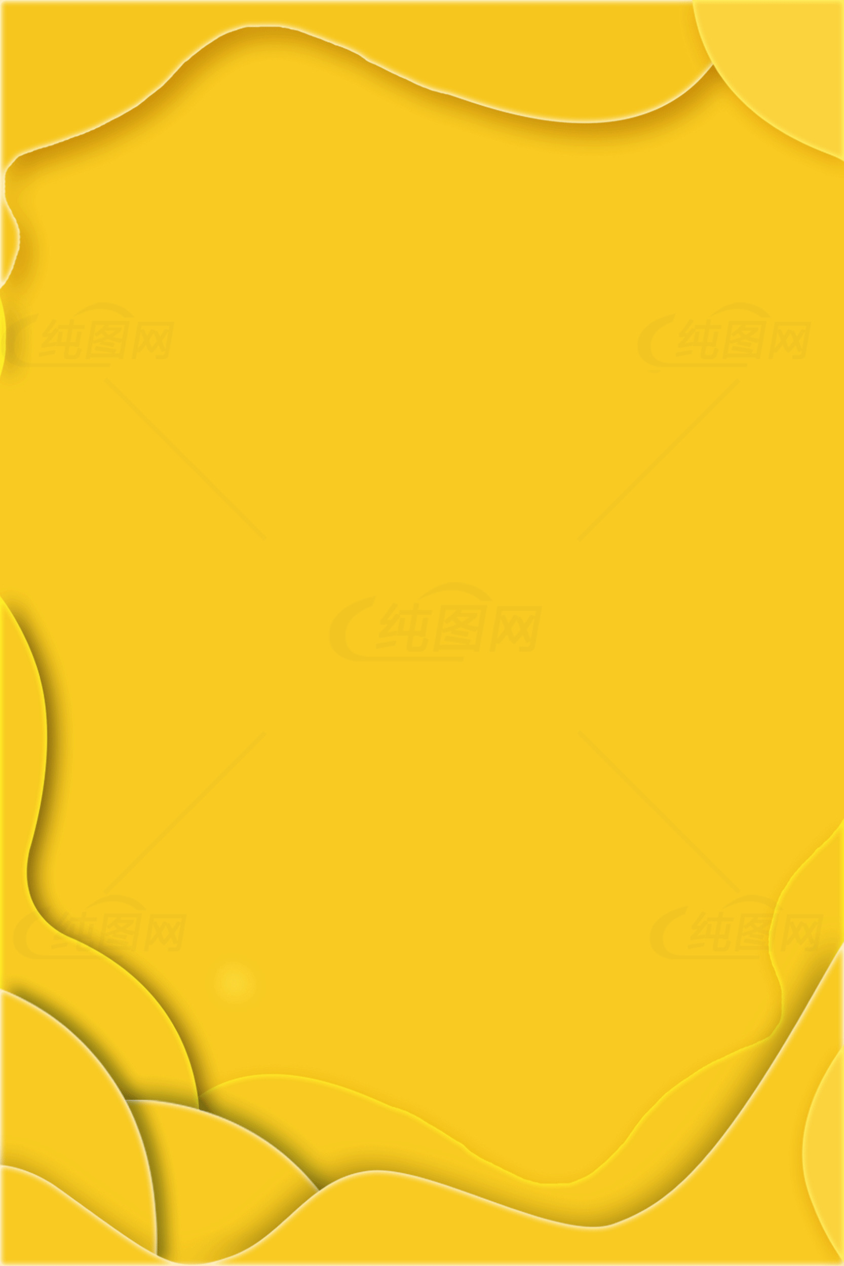 黄色纸艺背景设计素材