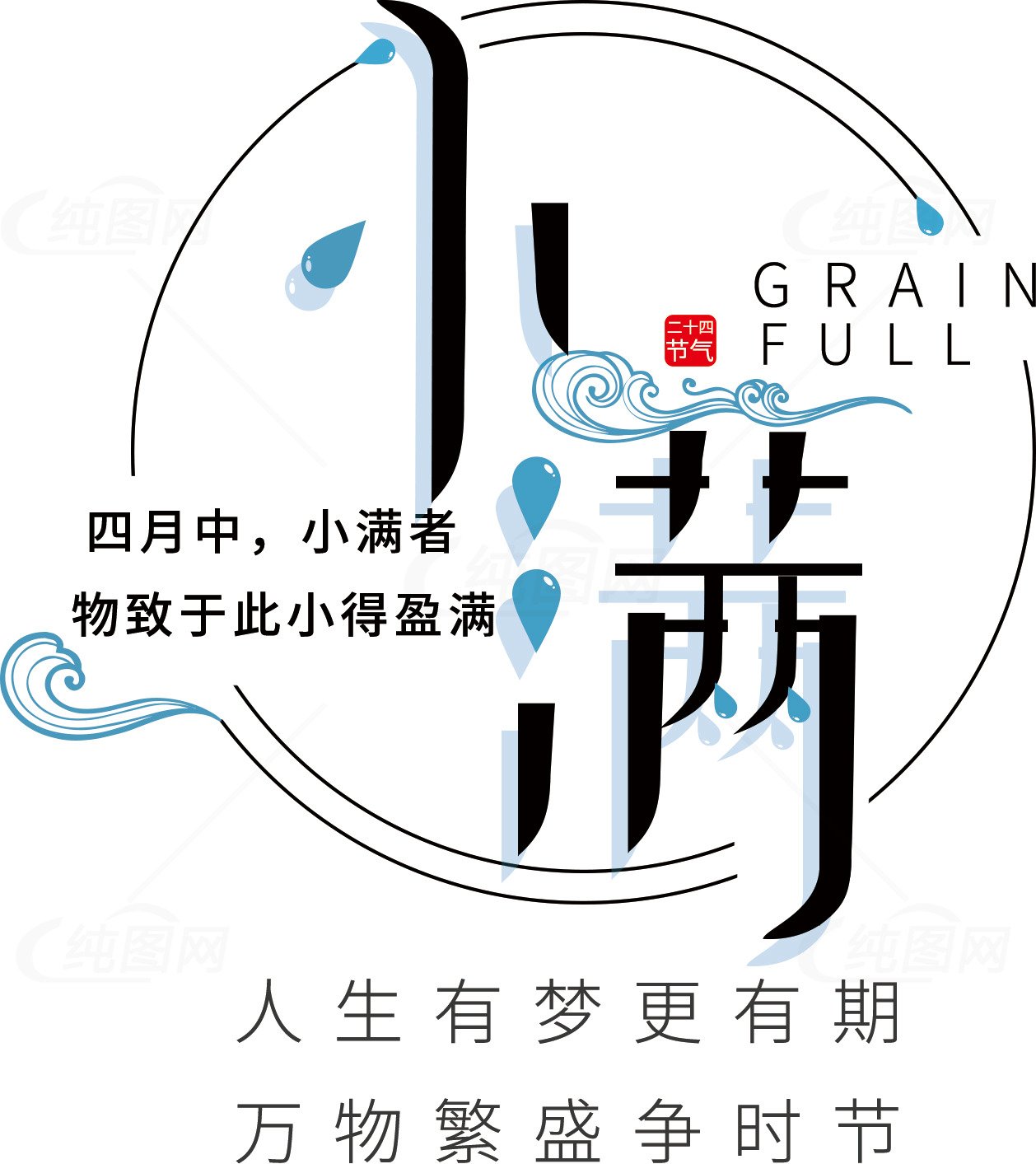 小满节气：丰收的季节与梦想的开始素材