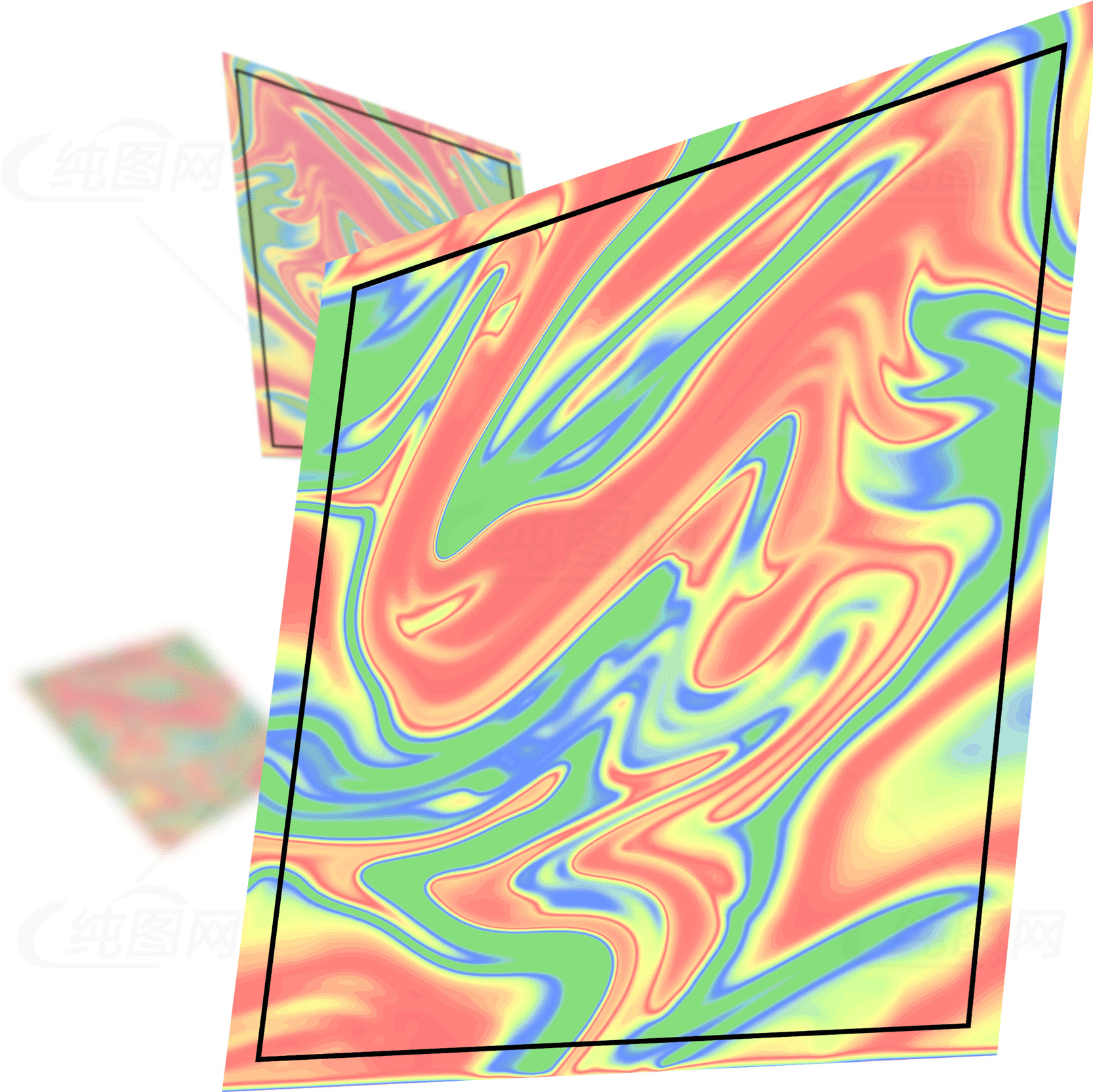 抽象彩色漩涡艺术设计素材