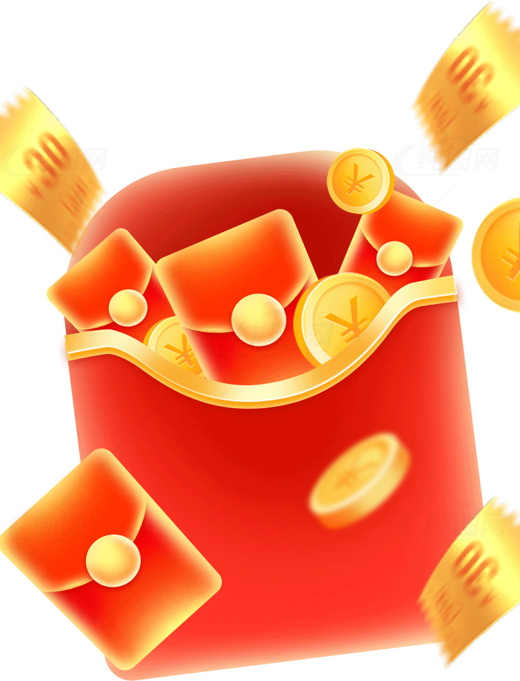 数字红包与金币的视觉盛宴素材