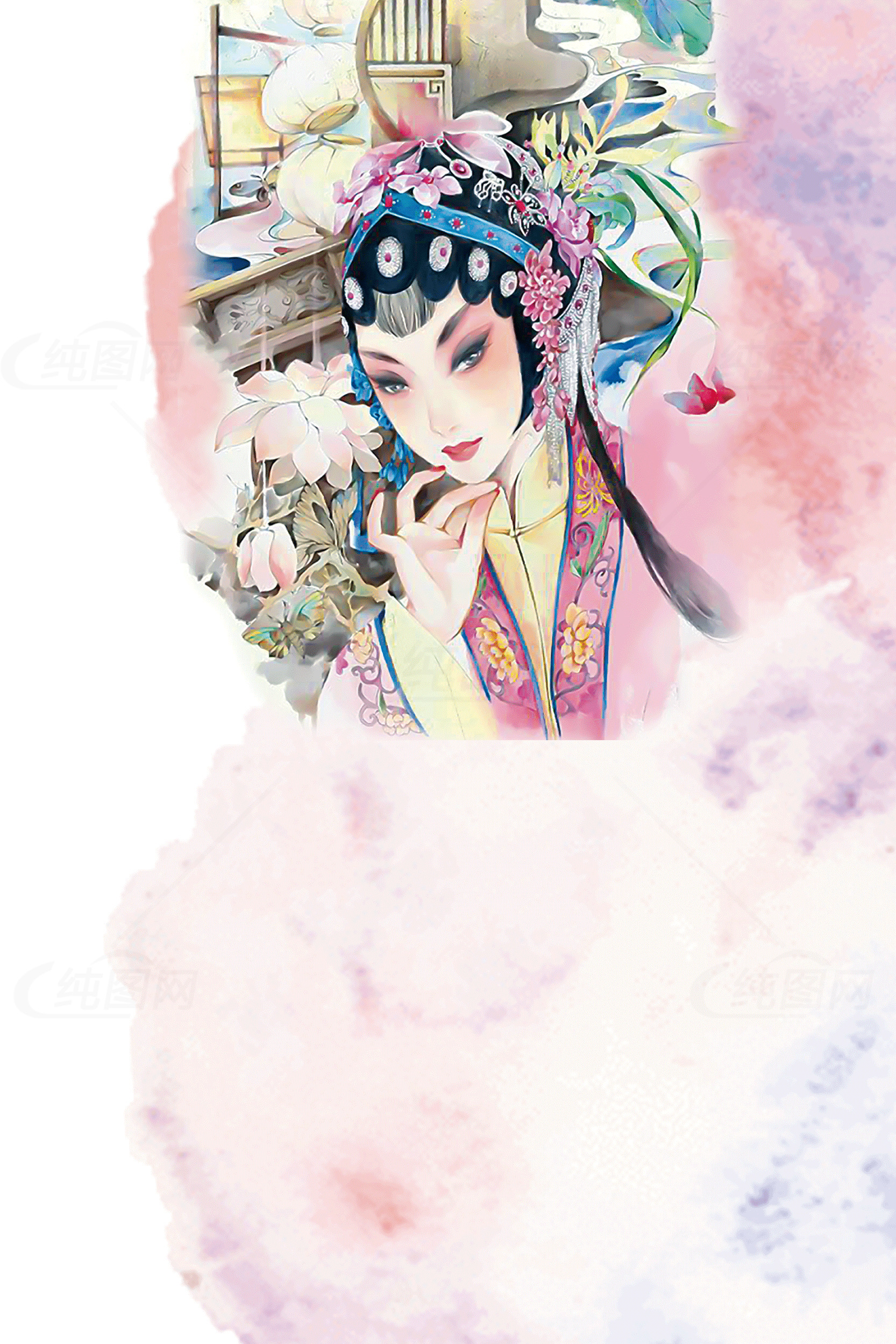中国传统戏曲人物插画艺术素材