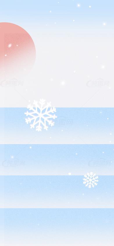 冬季雪花背景插画素材