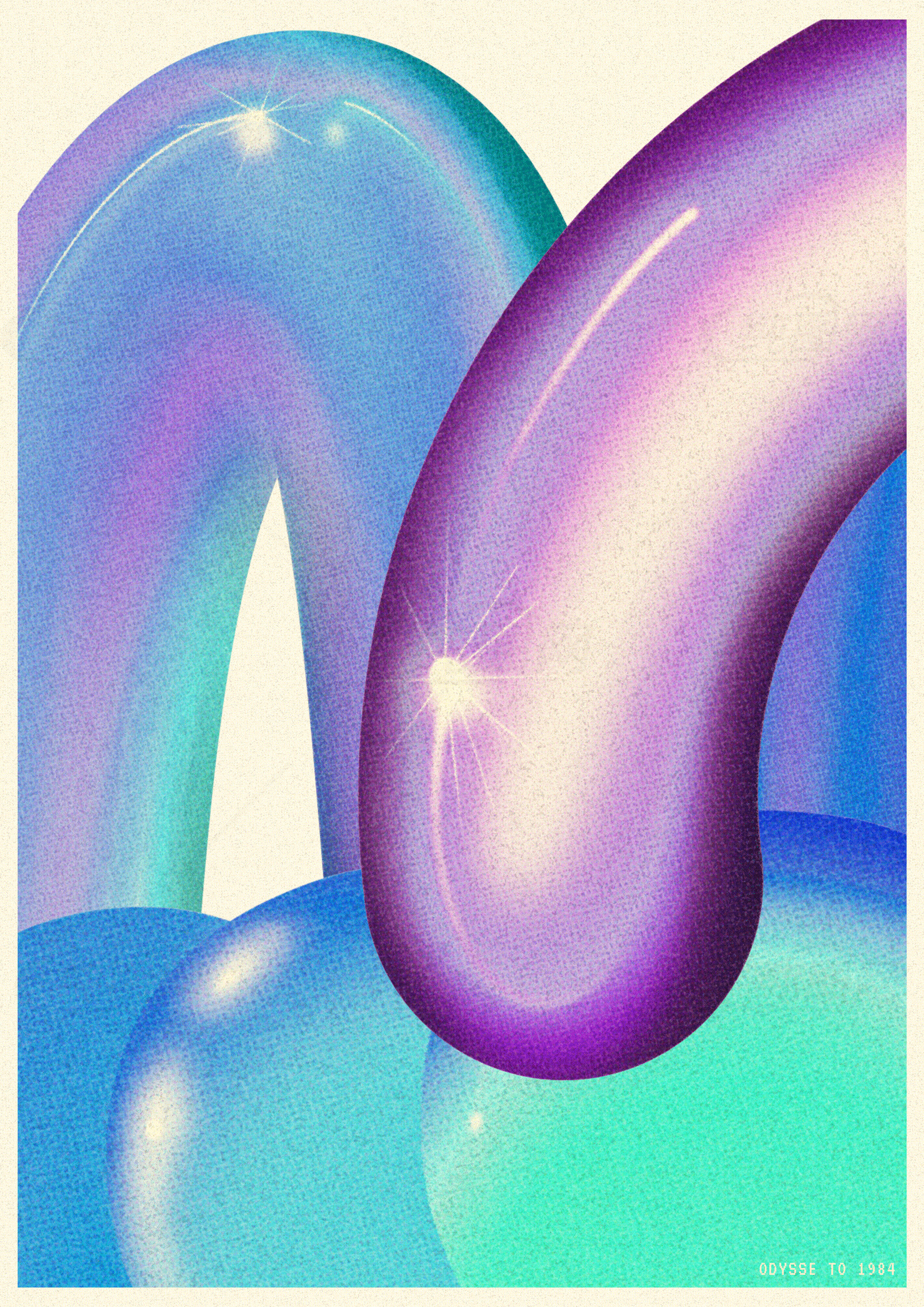 未来感抽象艺术插画素材