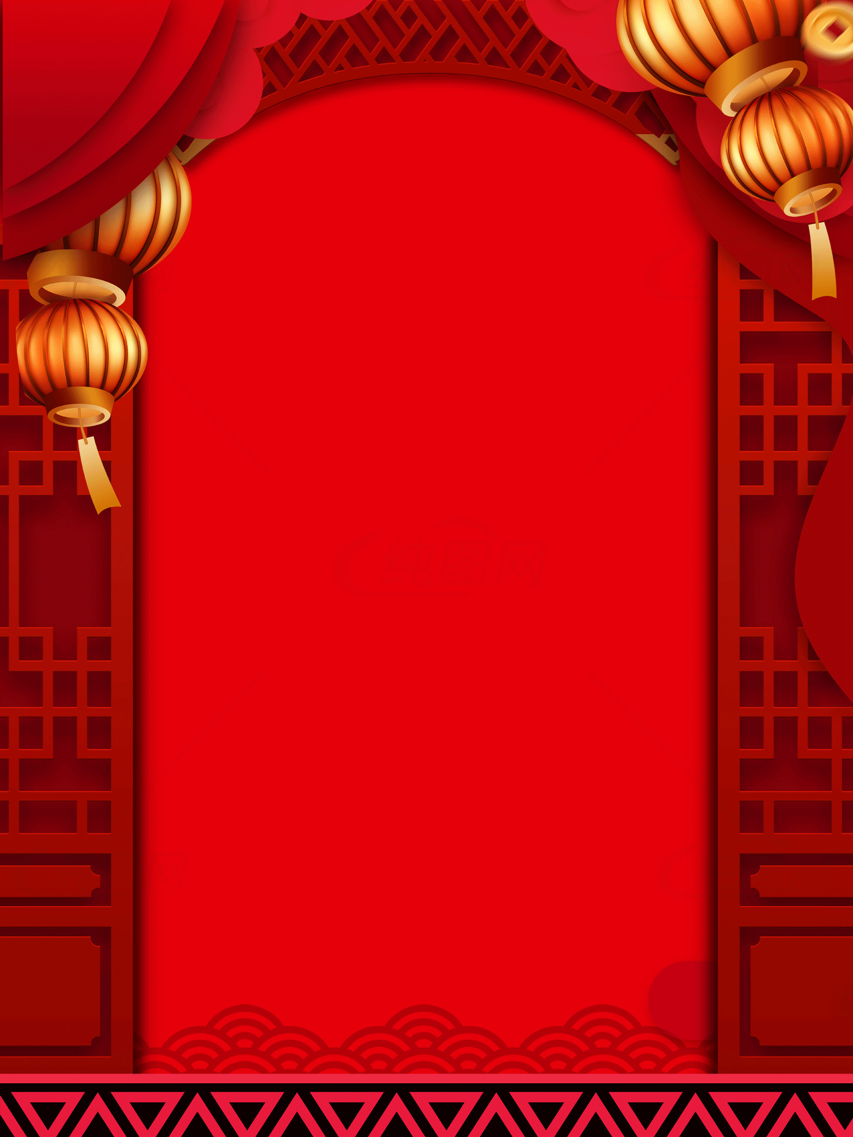 中国风红色背景图片素材