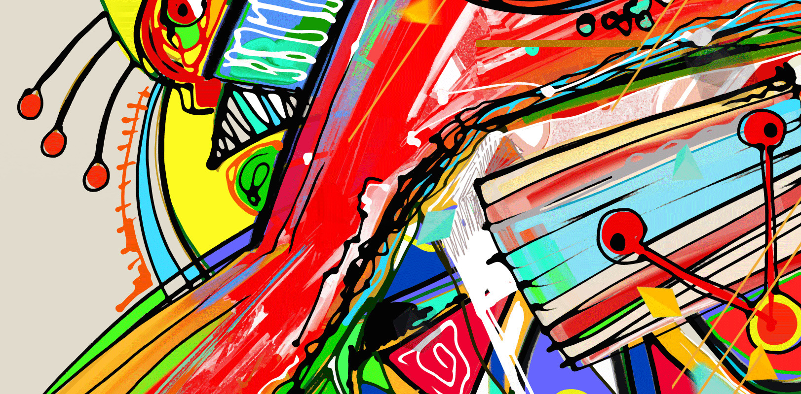 抽象艺术涂鸦壁纸素材