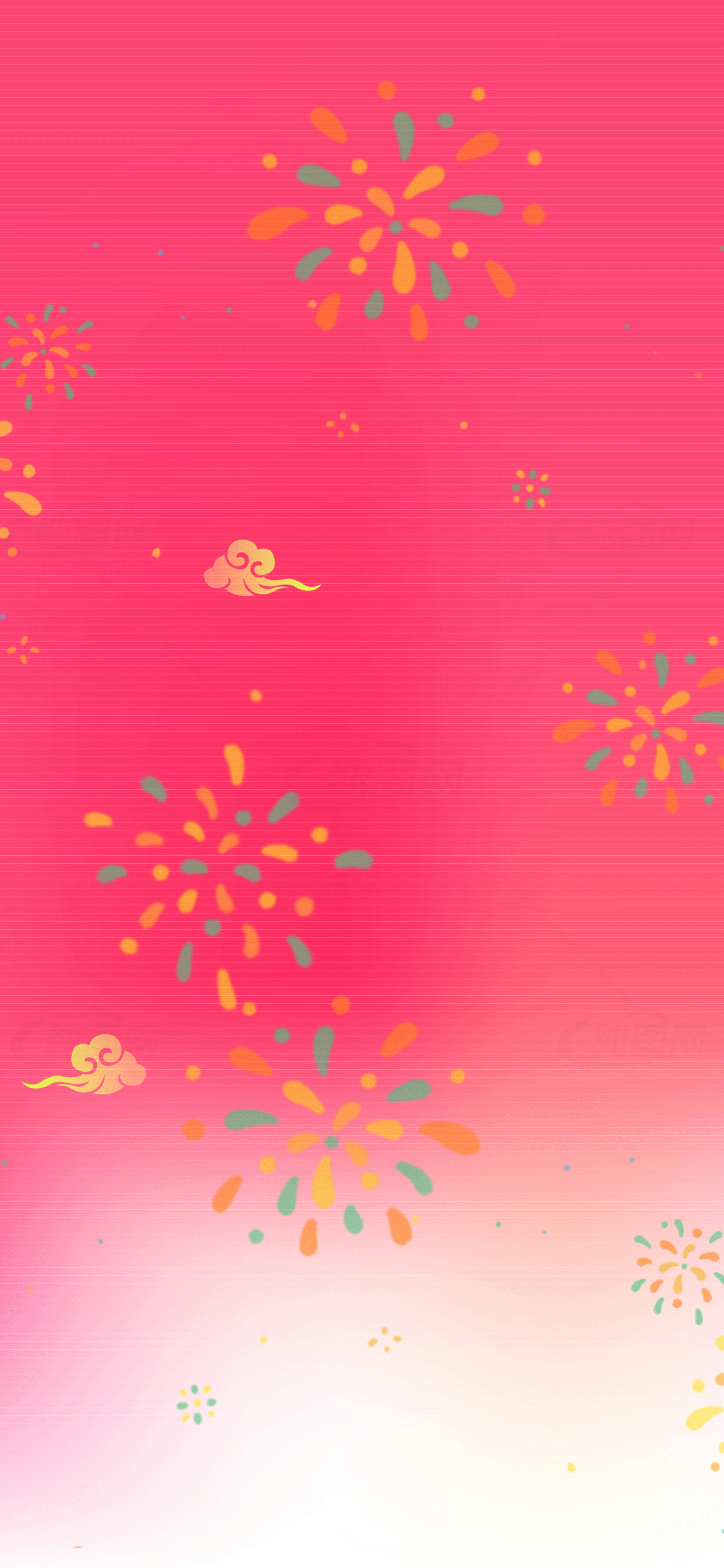 粉色背景烟花图案壁纸素材