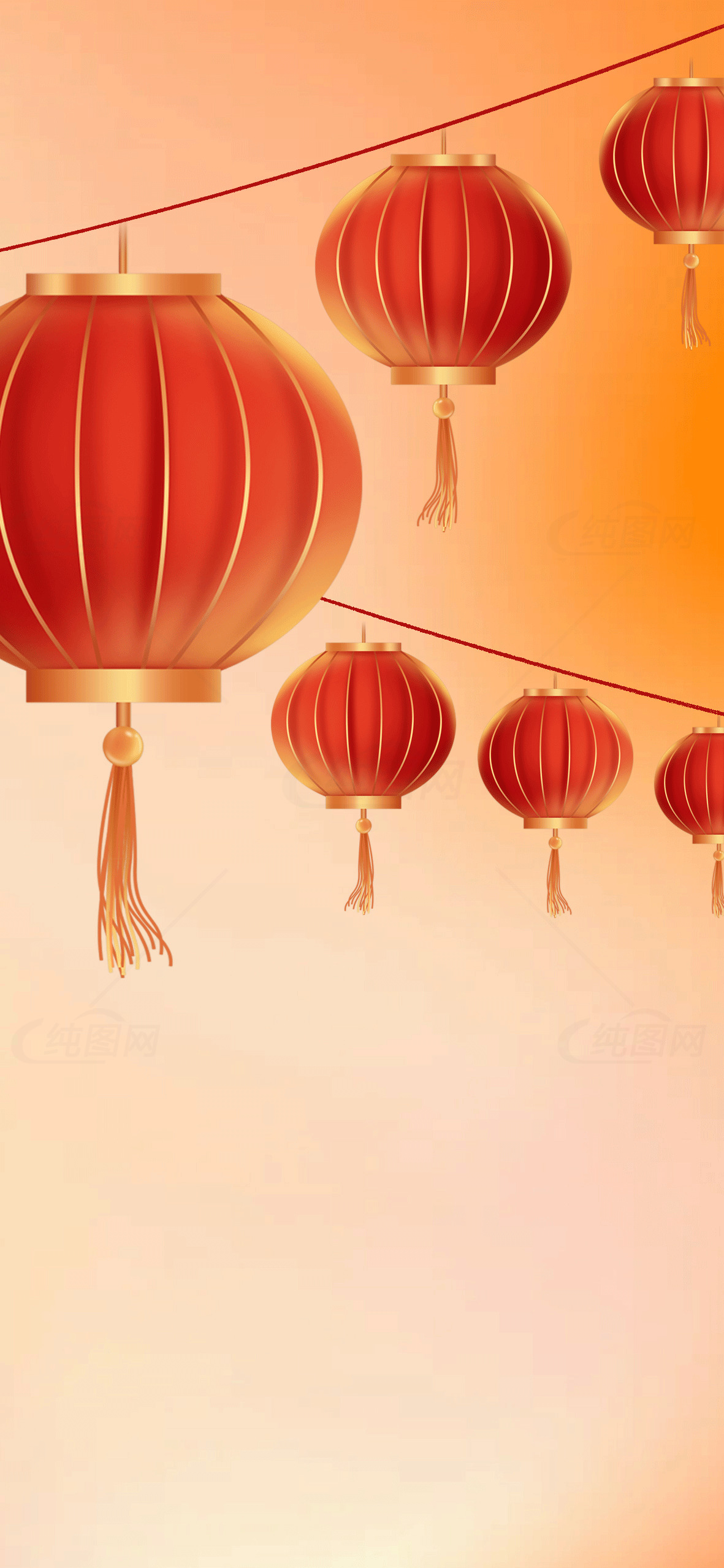 红色灯笼背景素材图片 - 传统中国节日装饰