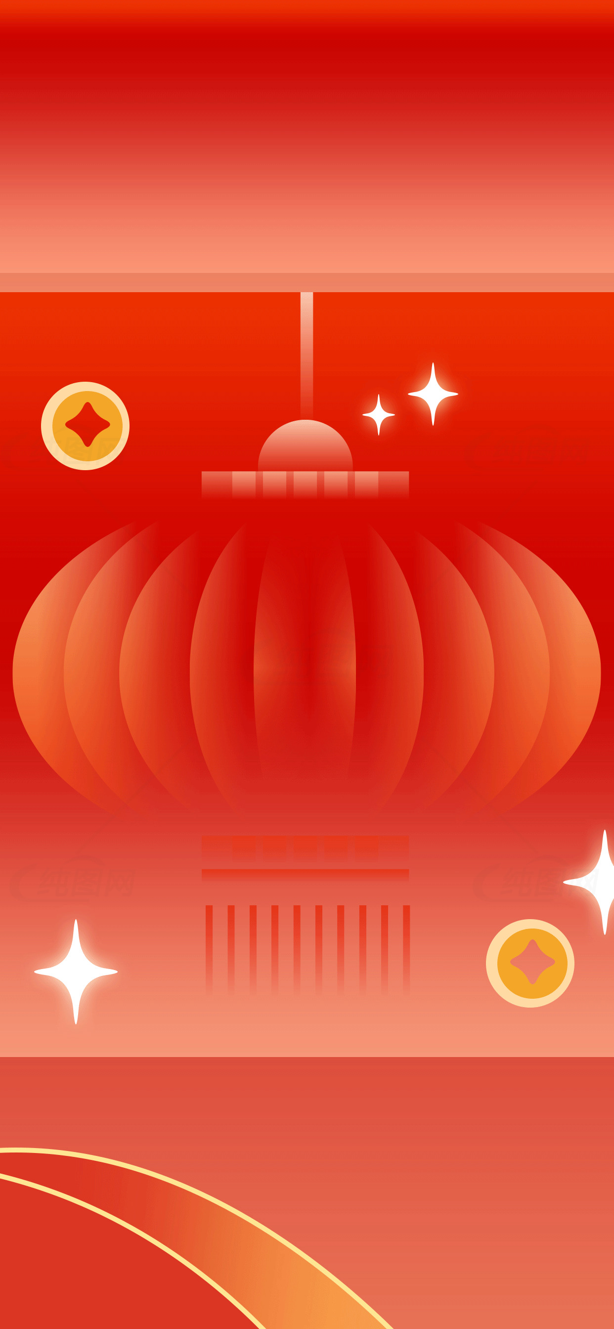 红色灯笼与新年庆祝背景图片素材