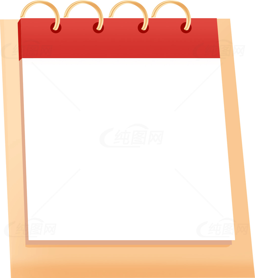 简约风格的红色记事本插画素材