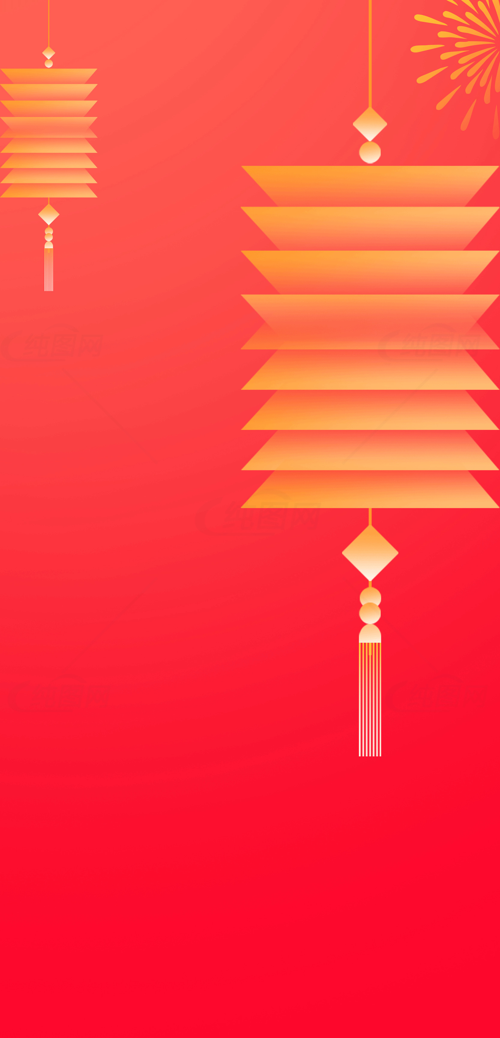 新年红色灯笼背景图片素材