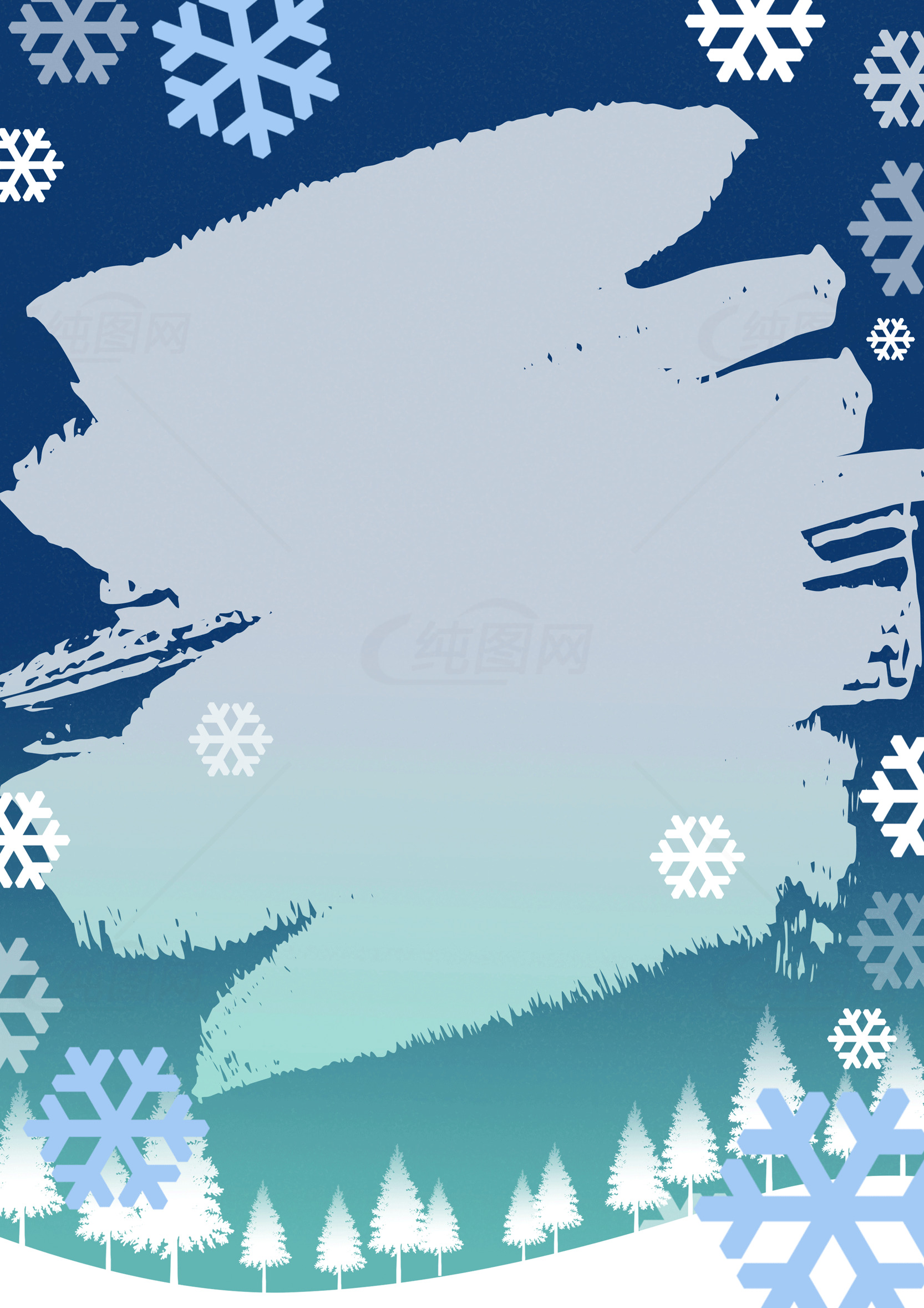 冬季雪花背景素材设计