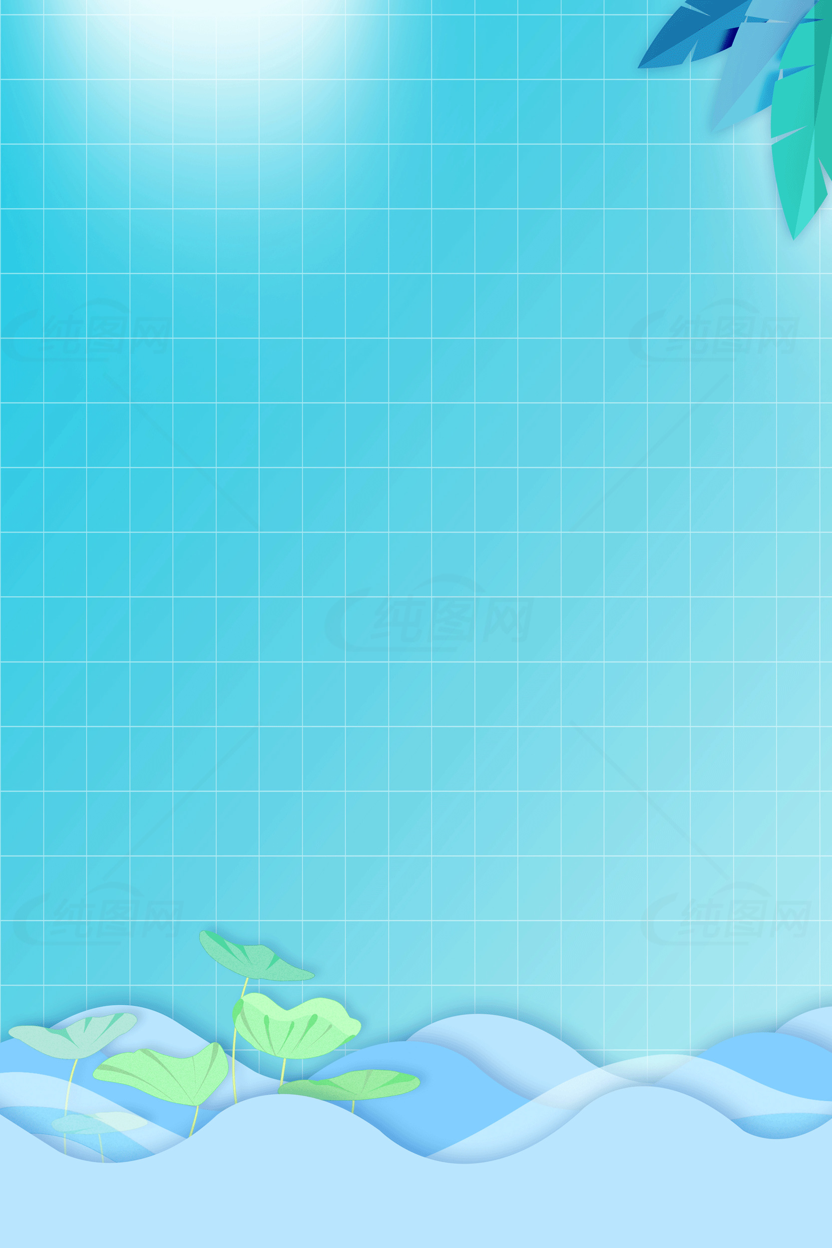 清新夏日背景图片素材