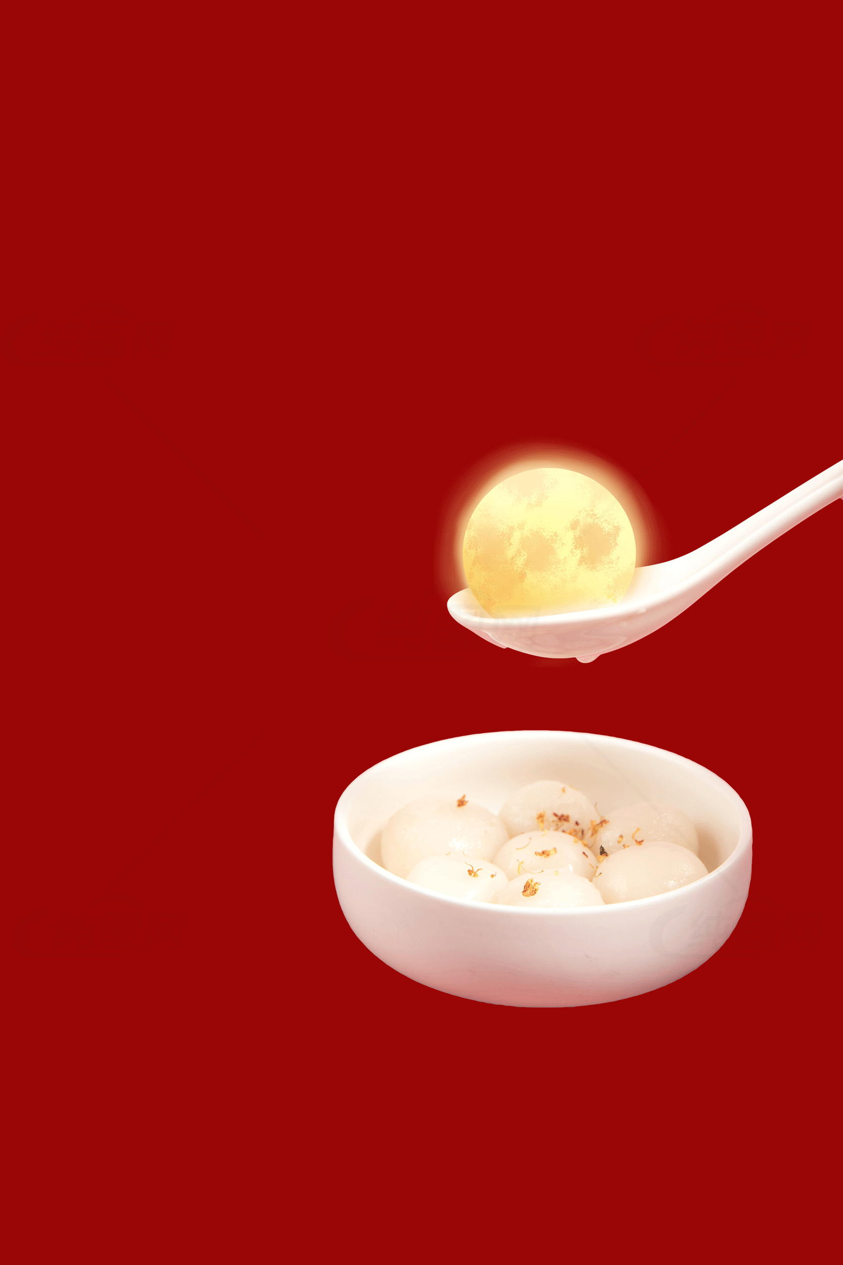 中秋节月圆汤圆美食图片素材