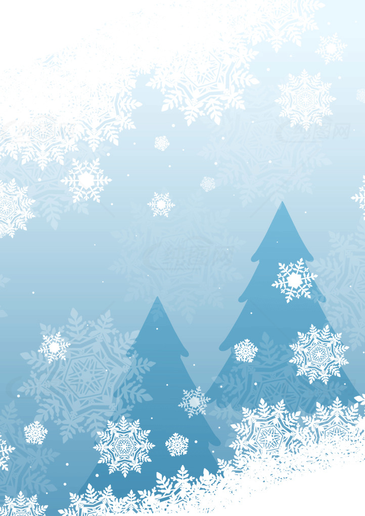 冬季雪景高清背景图素材