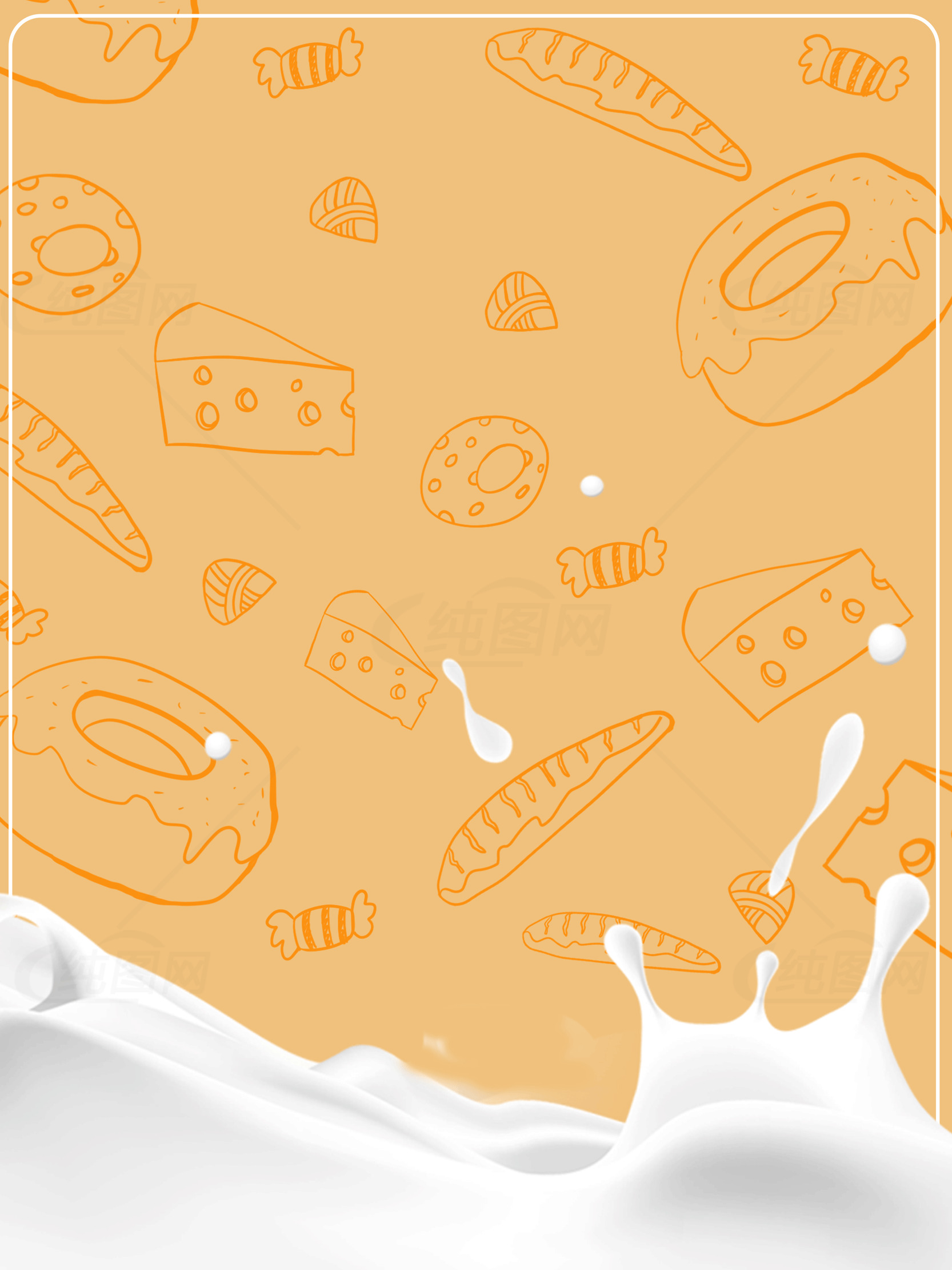 美味早餐食品背景图片素材