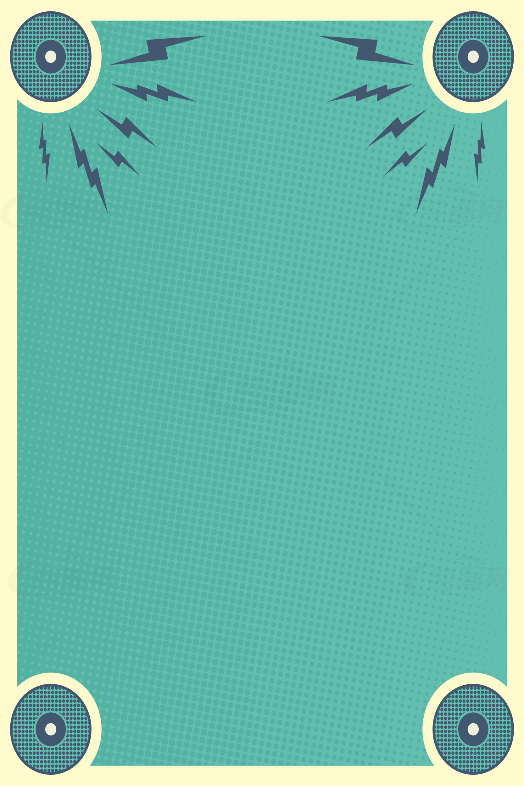 复古风格音乐海报背景设计素材