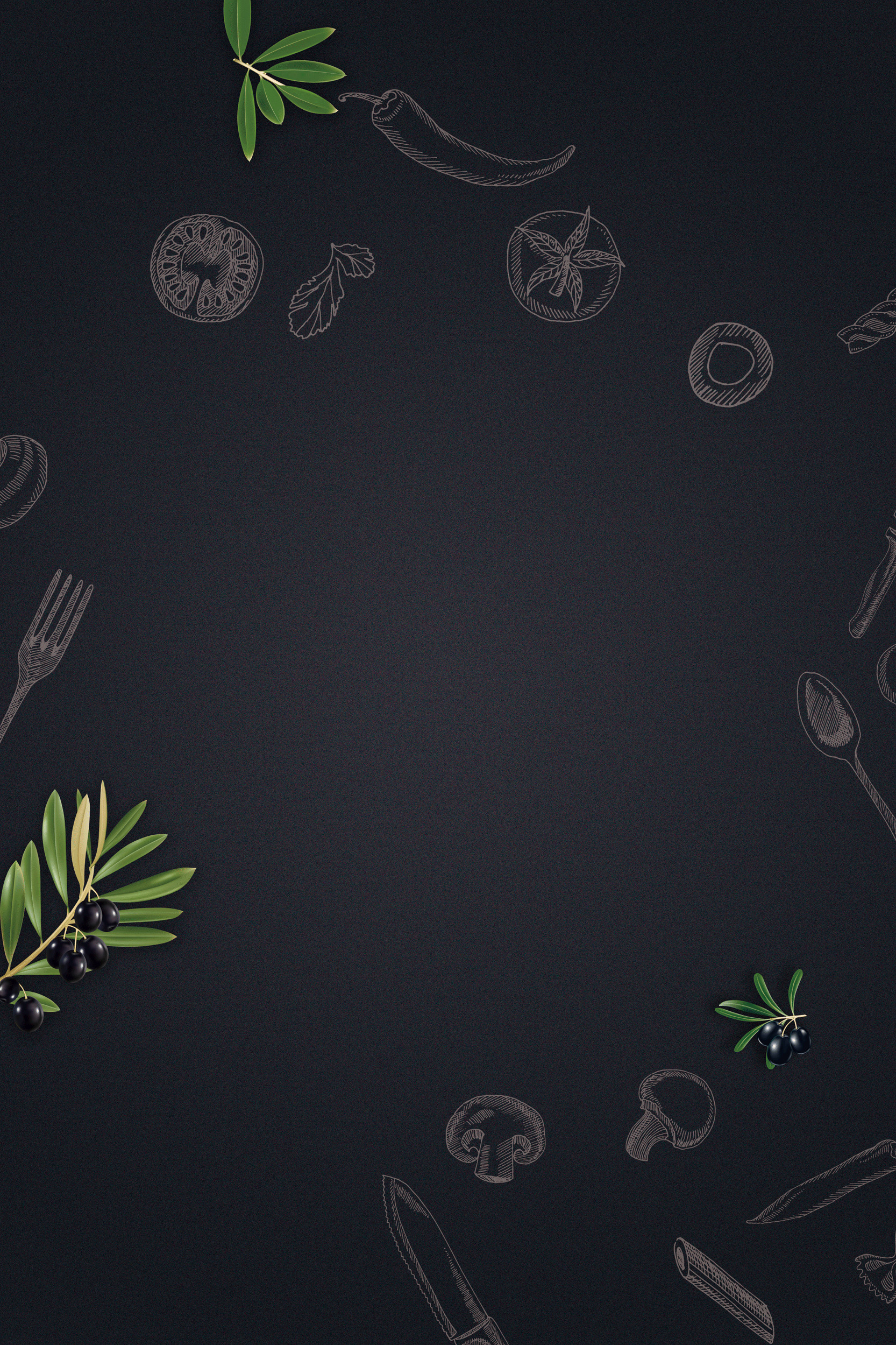 黑色背景美食设计图片素材