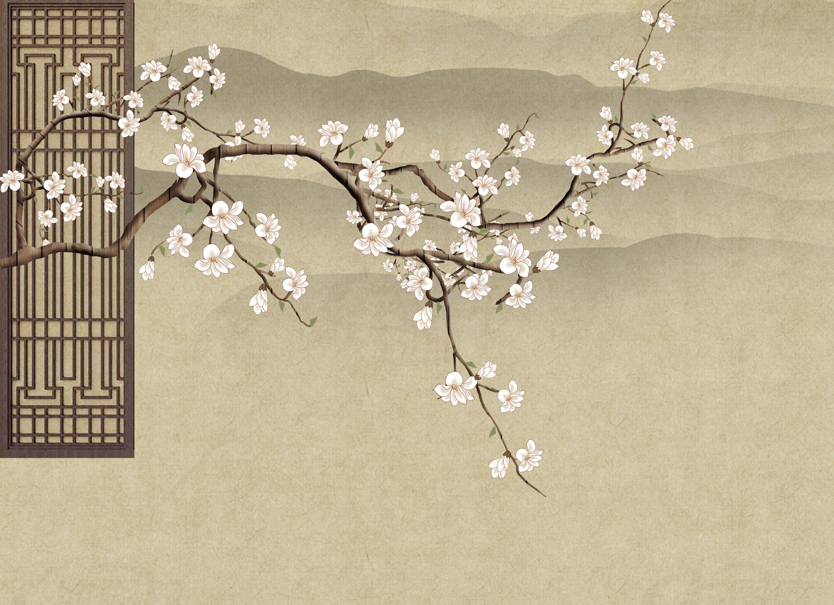 水墨画中国风背景图片素材