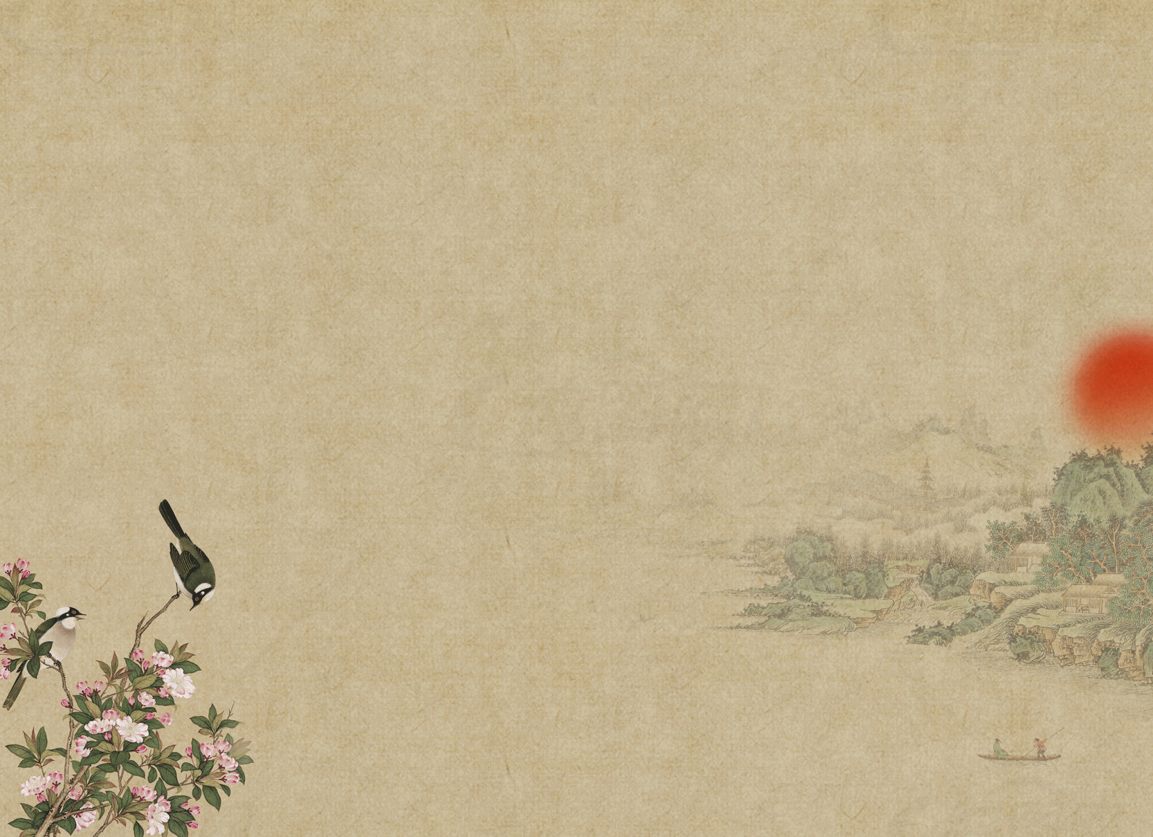 高清中国风水墨画风景壁纸下载素材