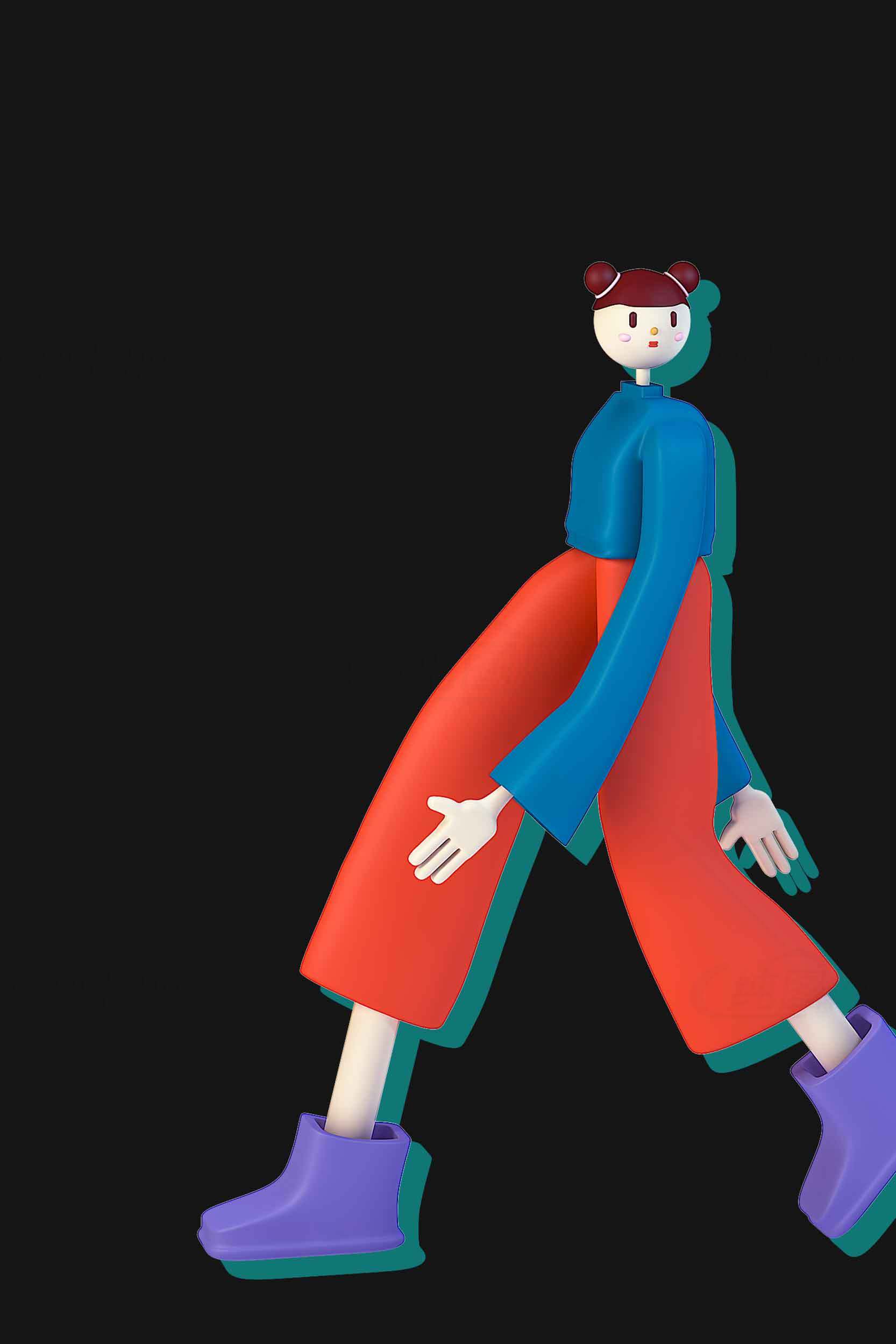 3D卡通人物插画设计素材