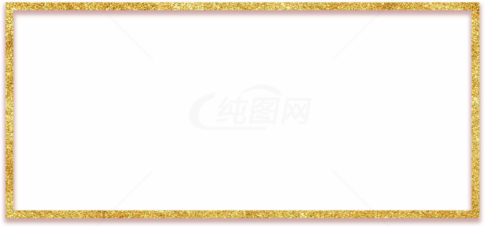 黄金边框白色背景图片素材