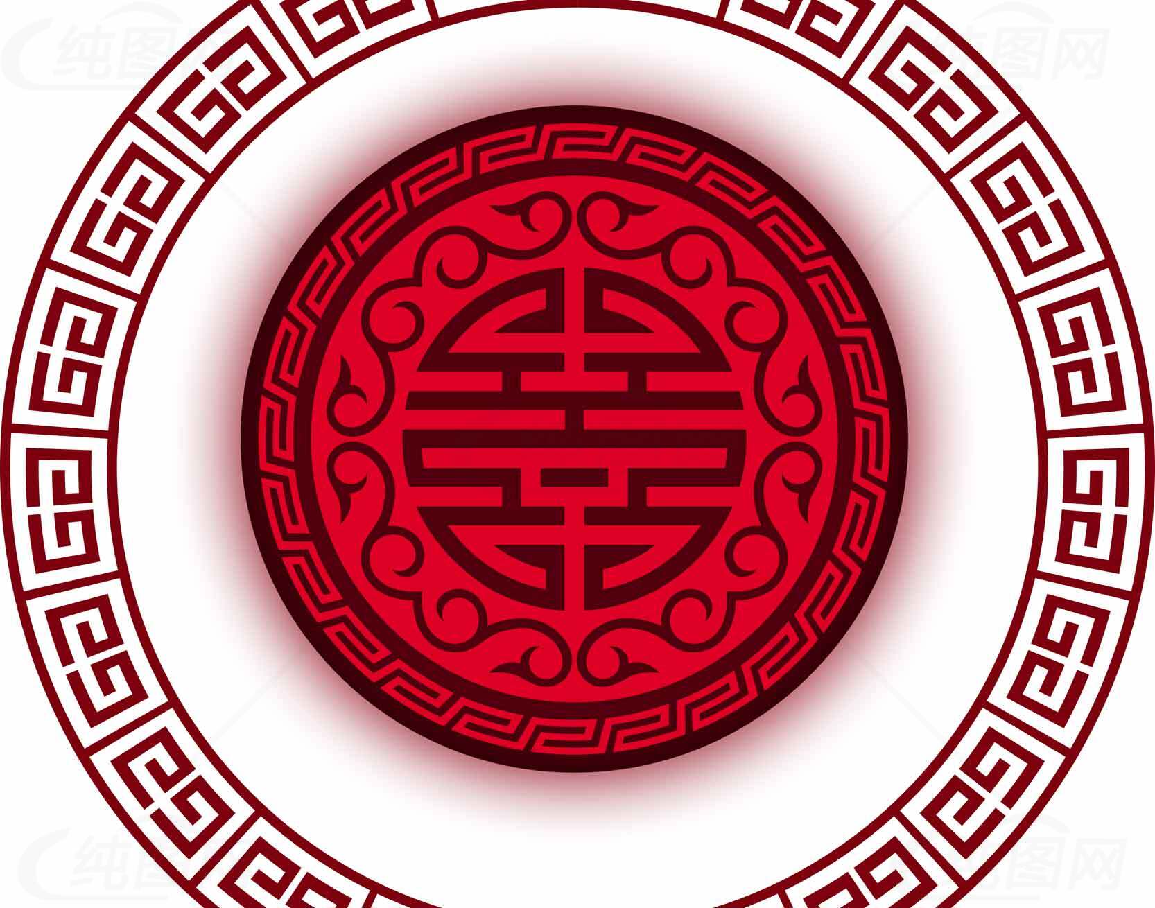 中国传统红色图案设计素材