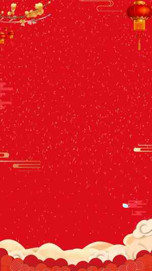 红色中国风新年背景素材图片