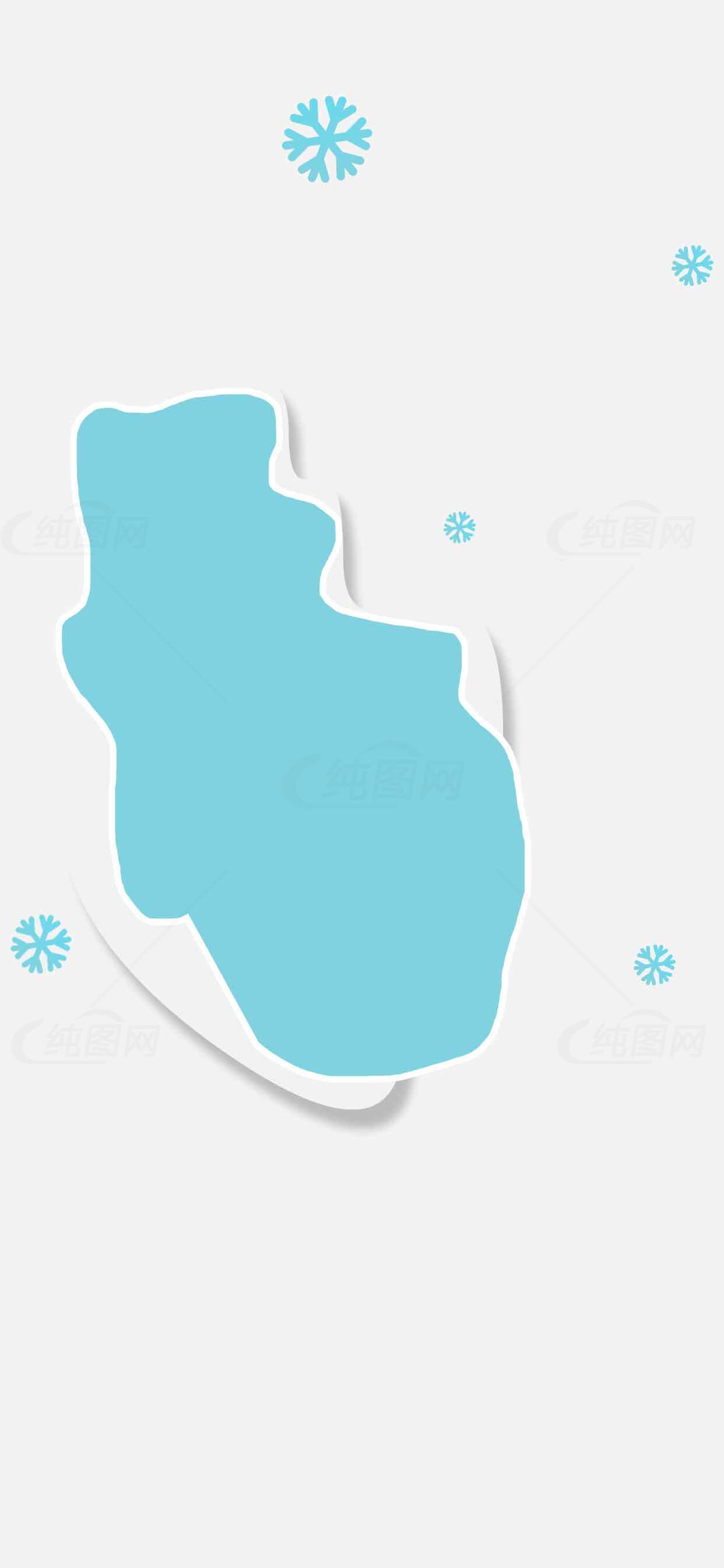 冰雪主题简约蓝色背景图片素材