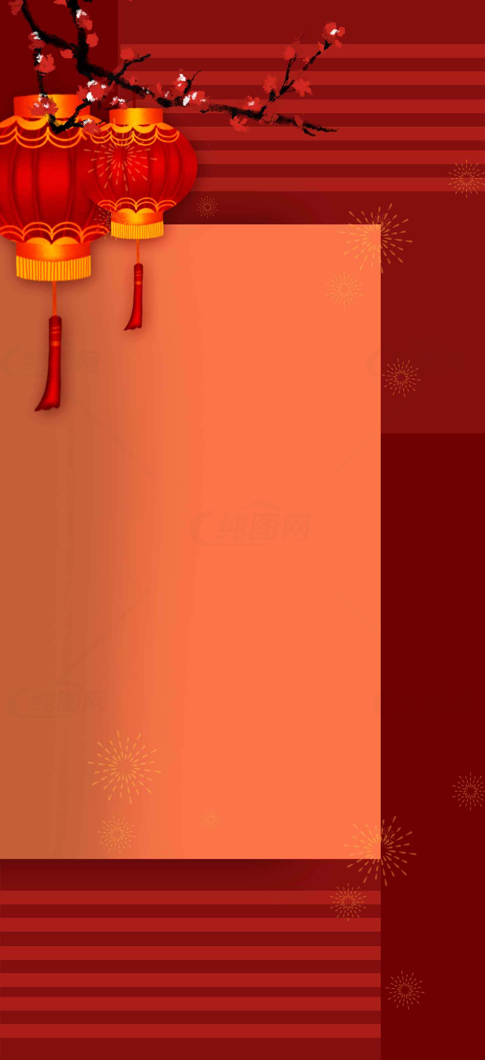 红色灯笼中国风背景高清图片素材