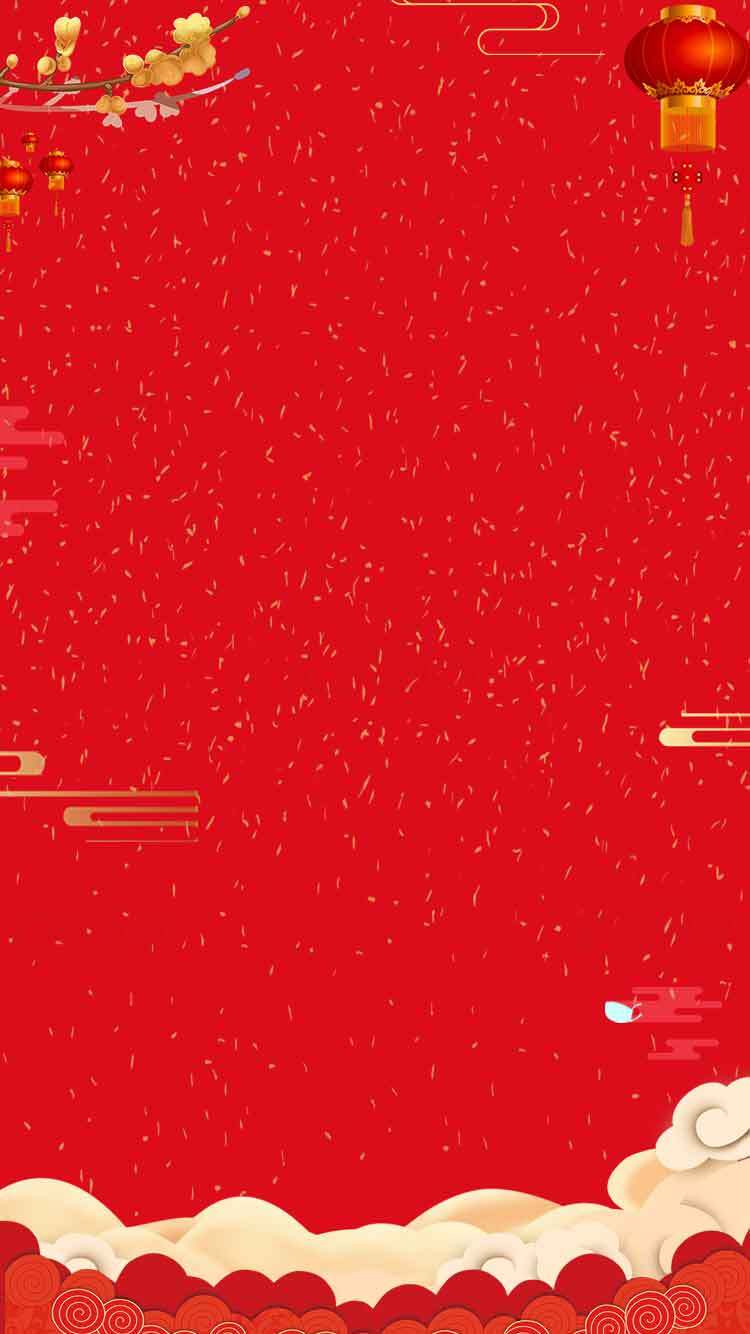红色中国风新年背景素材图片