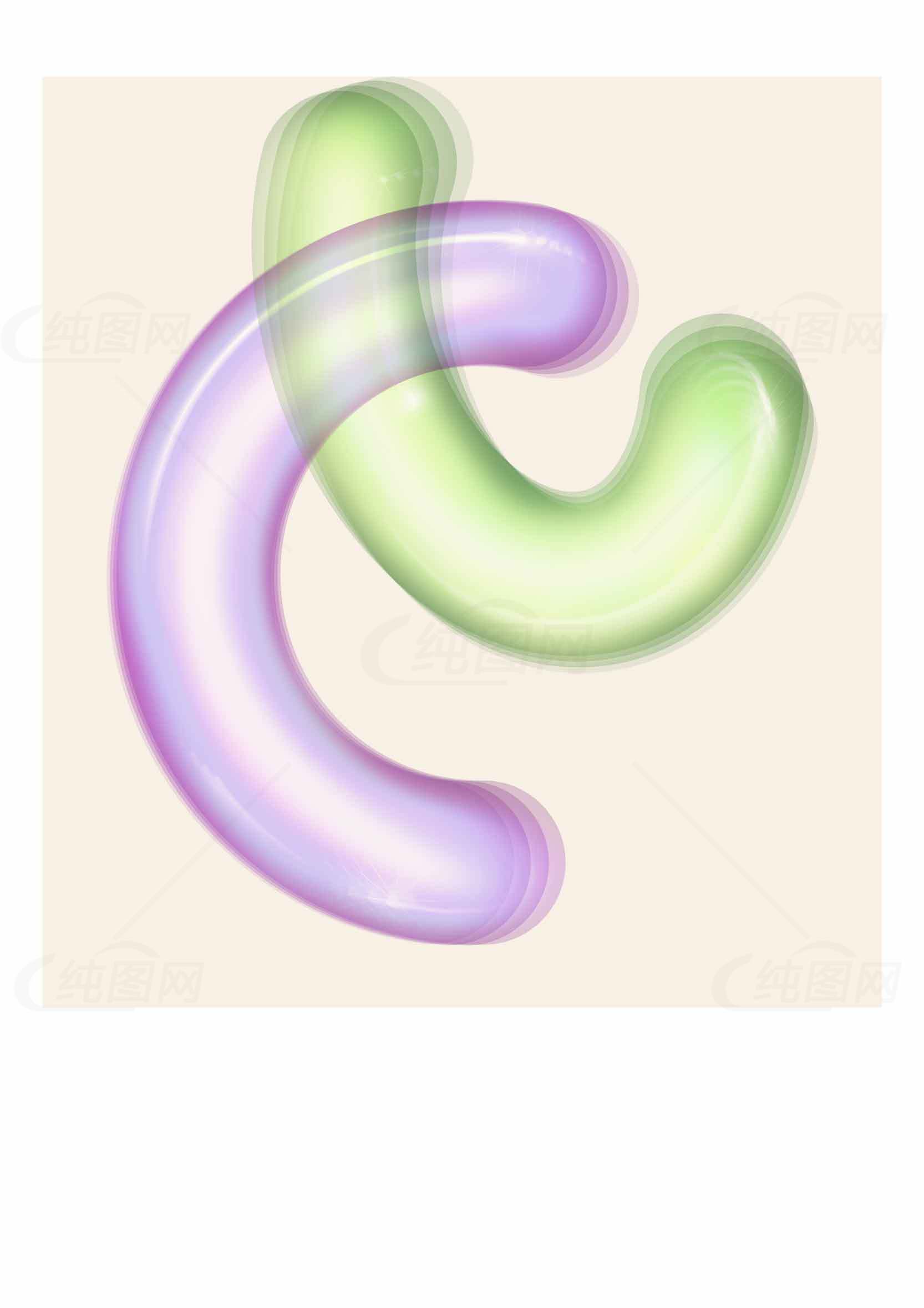 柔和渐变色抽象艺术设计素材