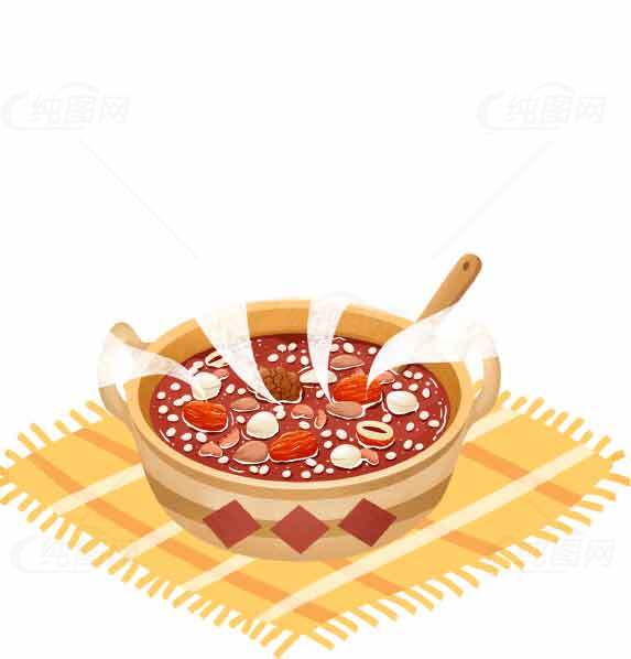 红枣桂圆养生汤插画图片素材