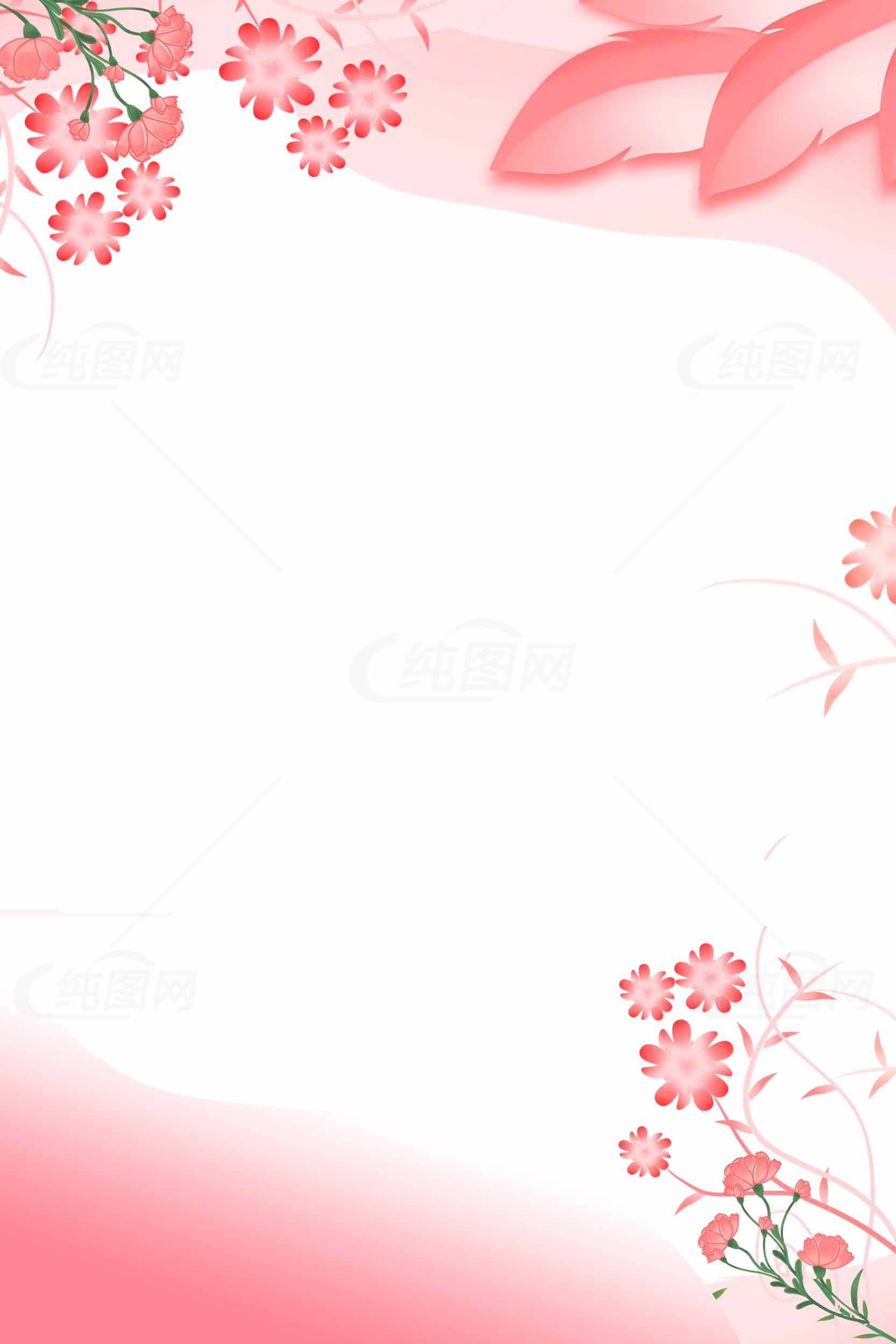 粉色花卉背景图片素材