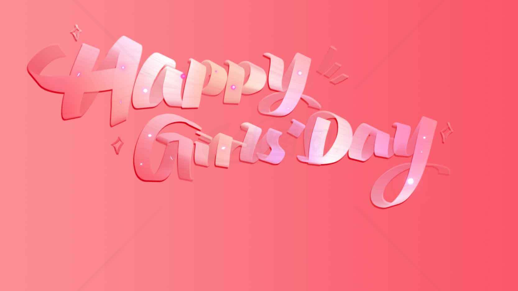 女生节快乐粉色背景设计图片素材