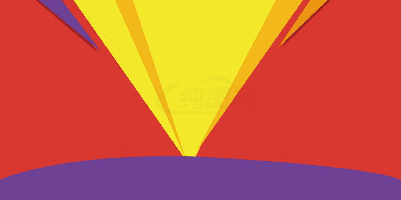 抽象艺术色彩组合：红黄紫的视觉冲击素材