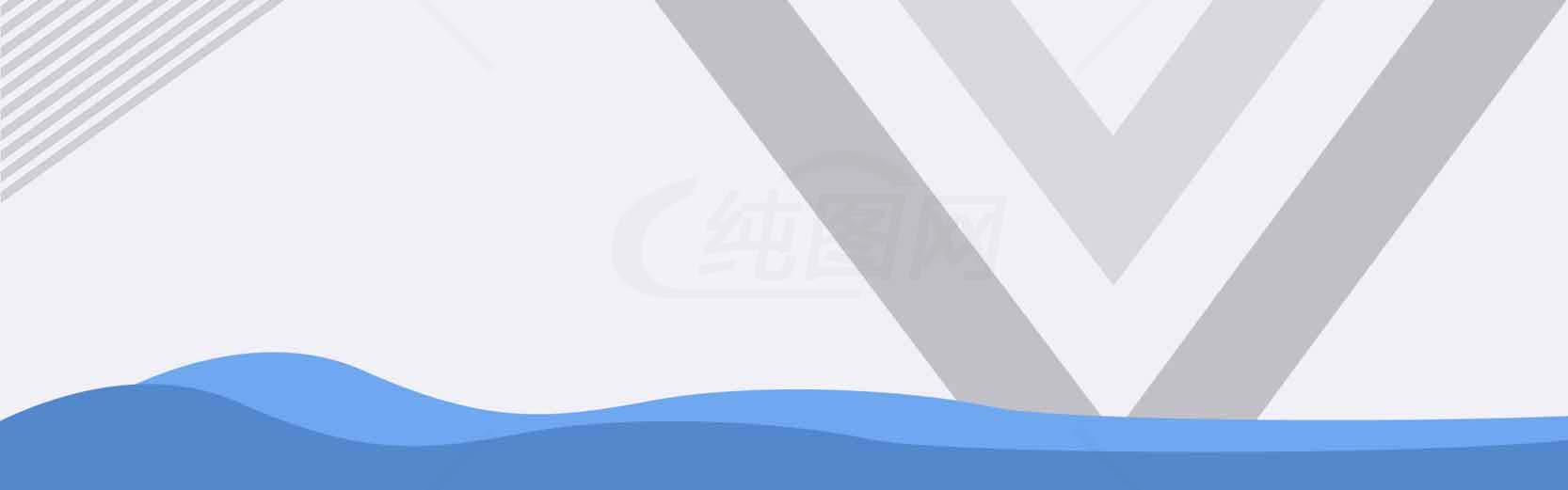 简约蓝色波浪与灰色背景设计图片素材