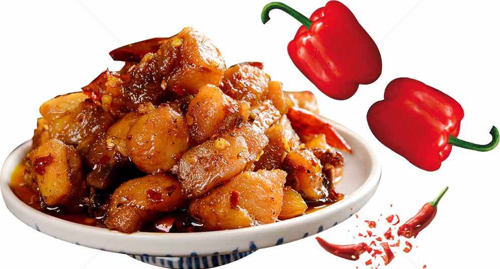 香辣鸡丁美食图片-川菜经典菜谱素材