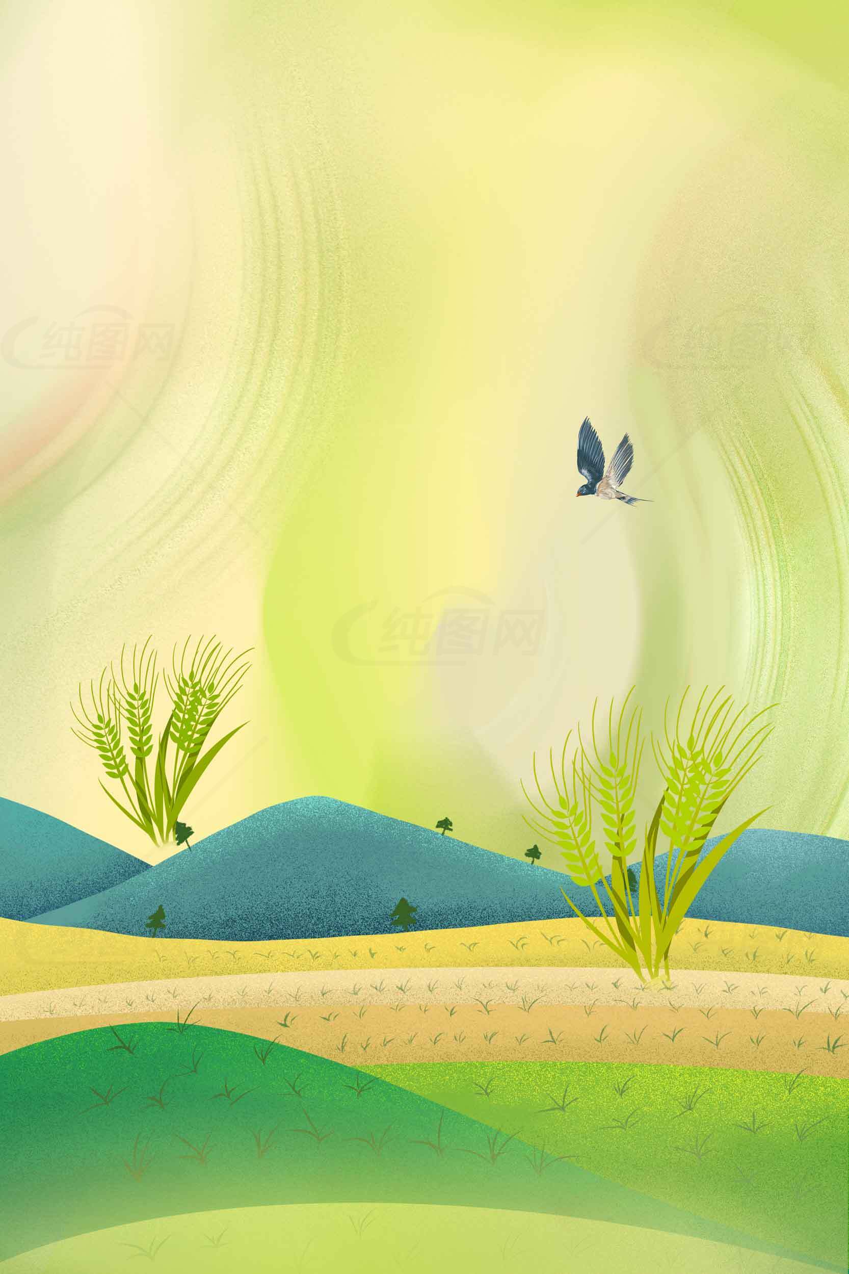 高清自然风景插画背景图片精选合集素材