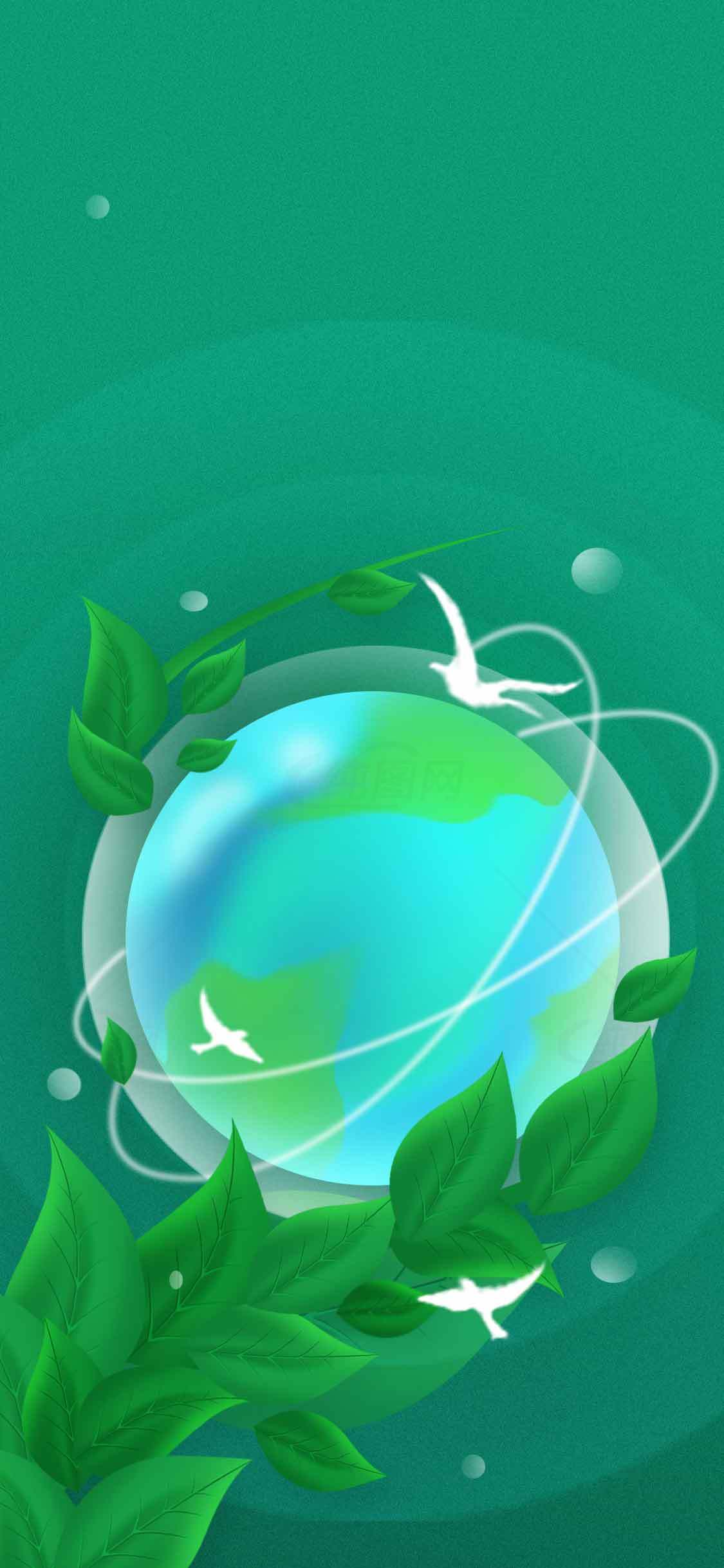 绿色环保地球背景图片素材
