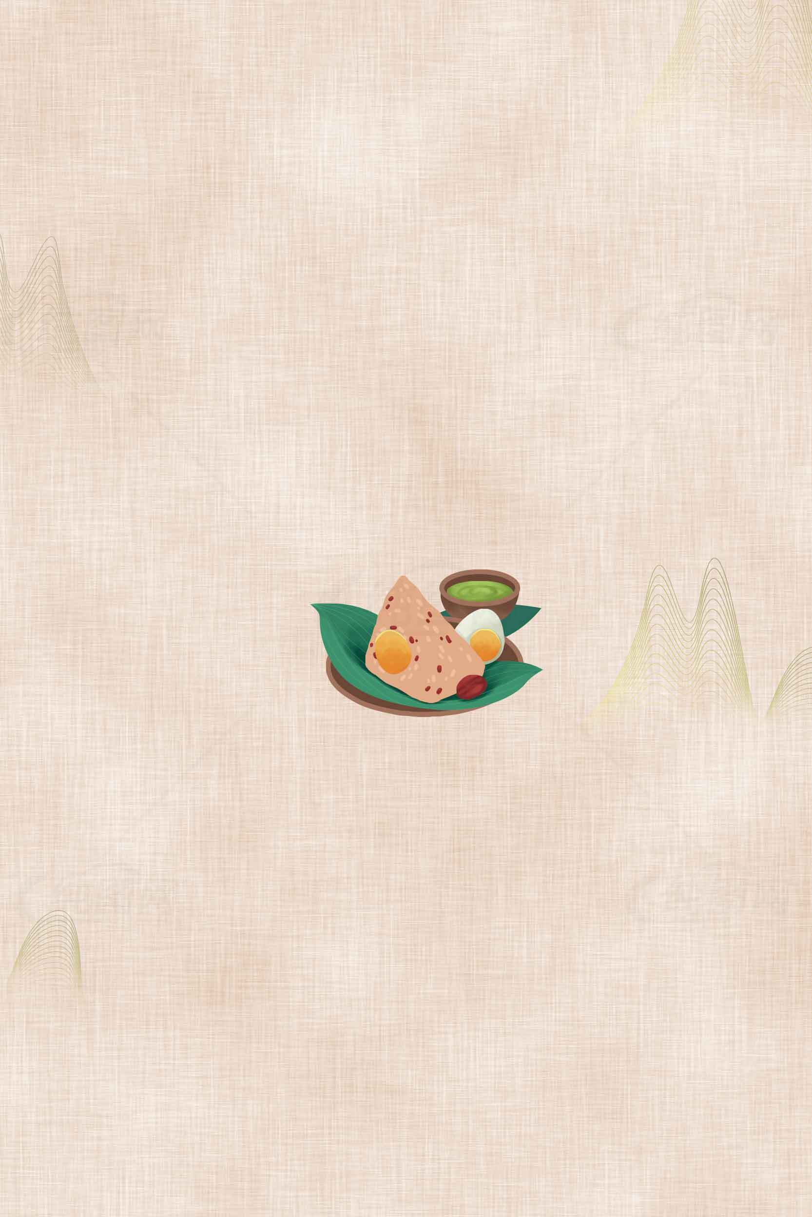 传统中式点心插画背景图片素材