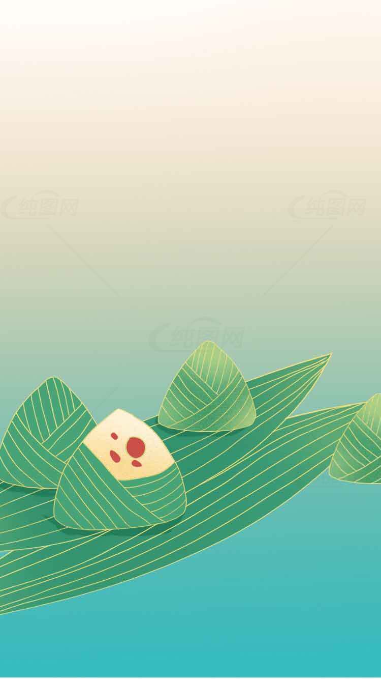 端午节粽子清新插画背景素材图片