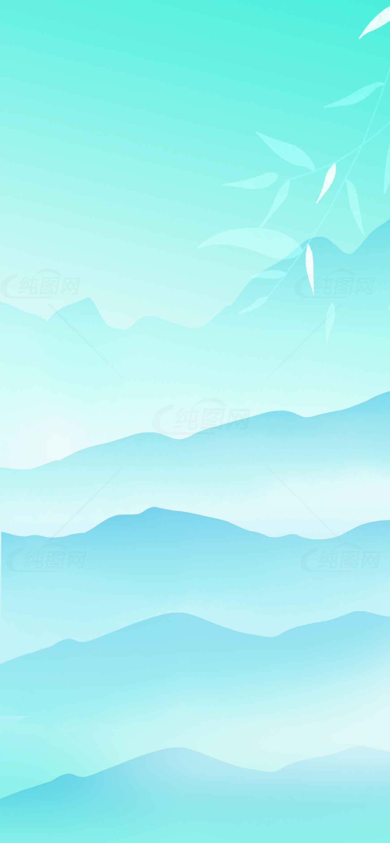 清新山水背景图片素材