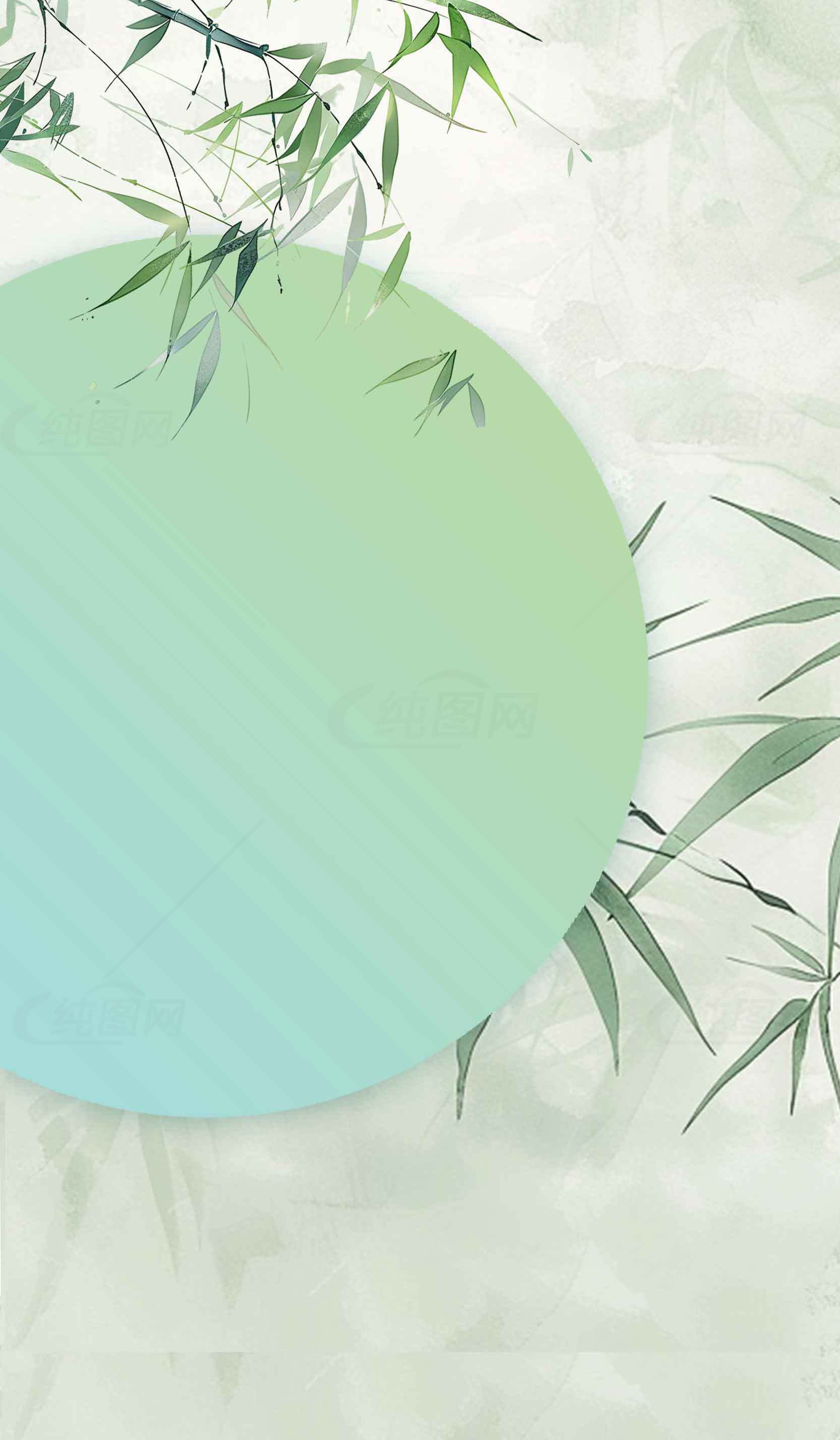 清新竹叶背景设计图片素材